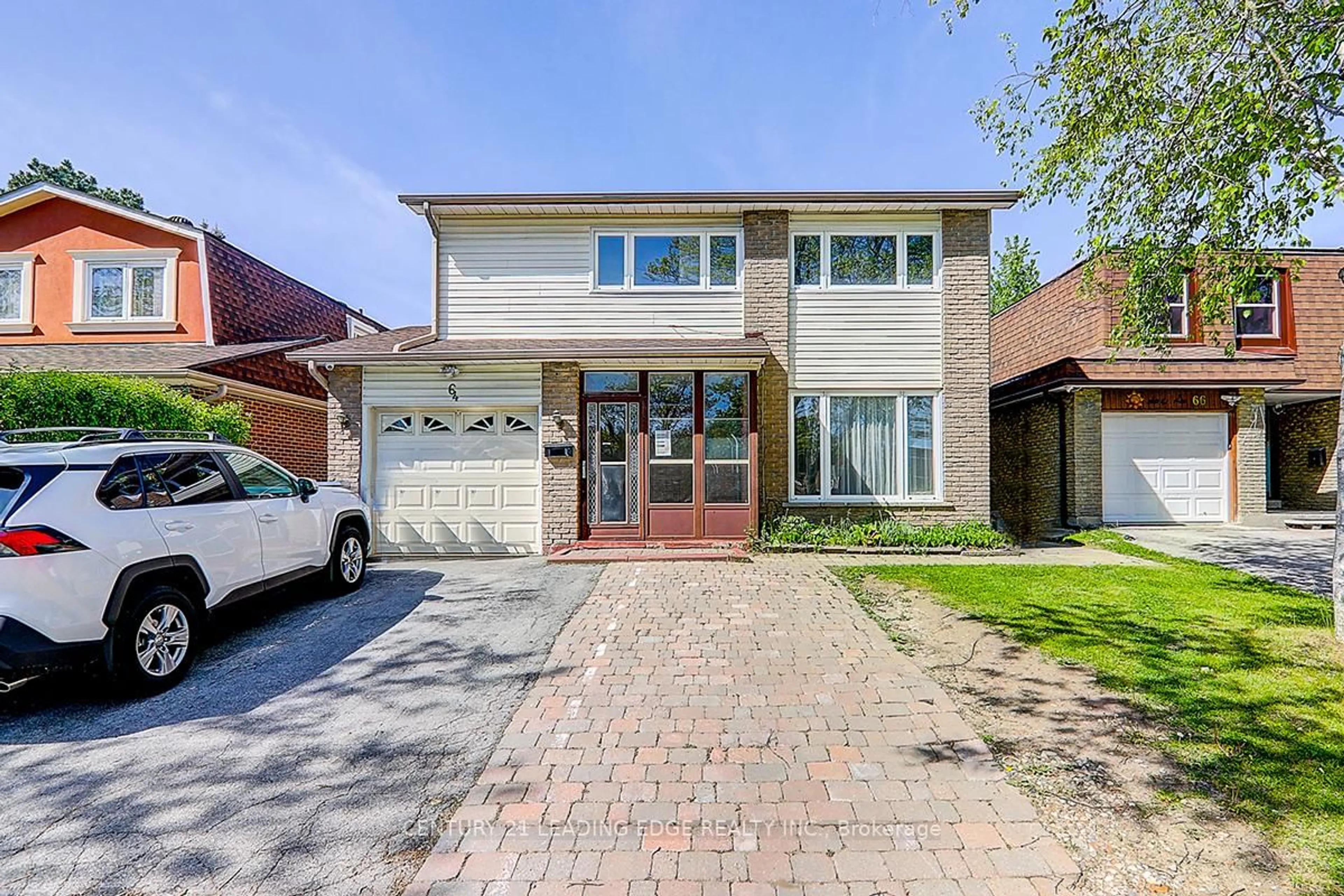 Home with brick exterior material, street for 64 Alexmuir Blvd, Toronto Ontario M1V 1K1