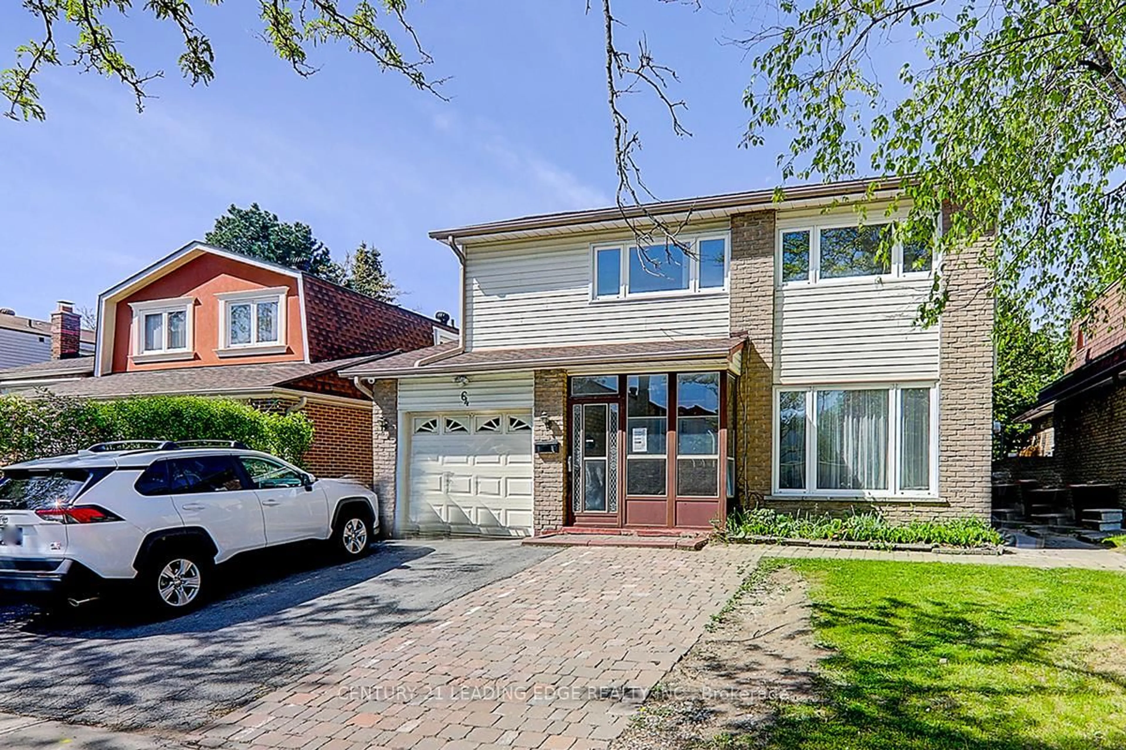 Home with brick exterior material, street for 64 Alexmuir Blvd, Toronto Ontario M1V 1K1