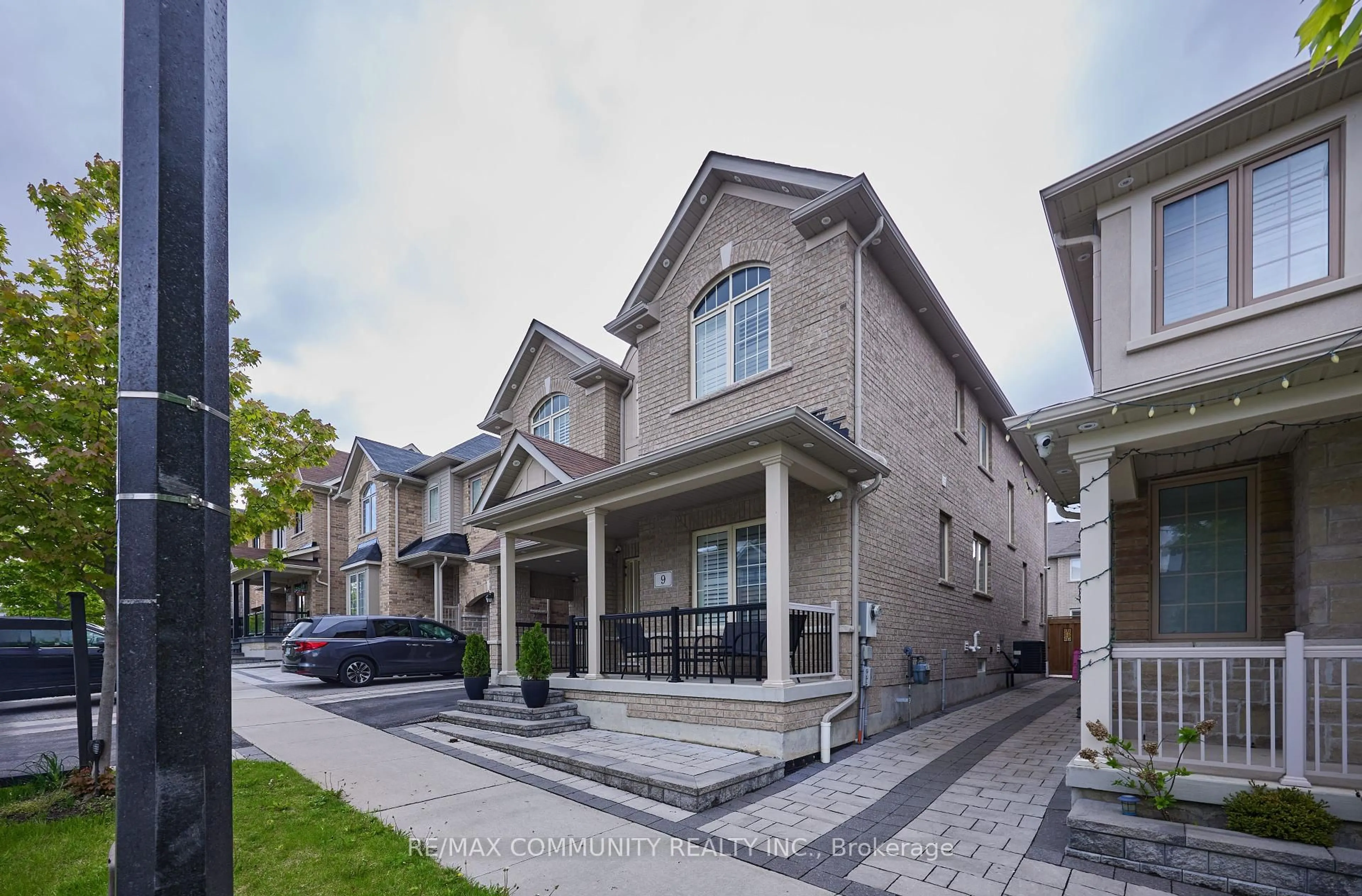 Home with brick exterior material, street for 9 Ainley Rd, Ajax Ontario L1Z 0S4