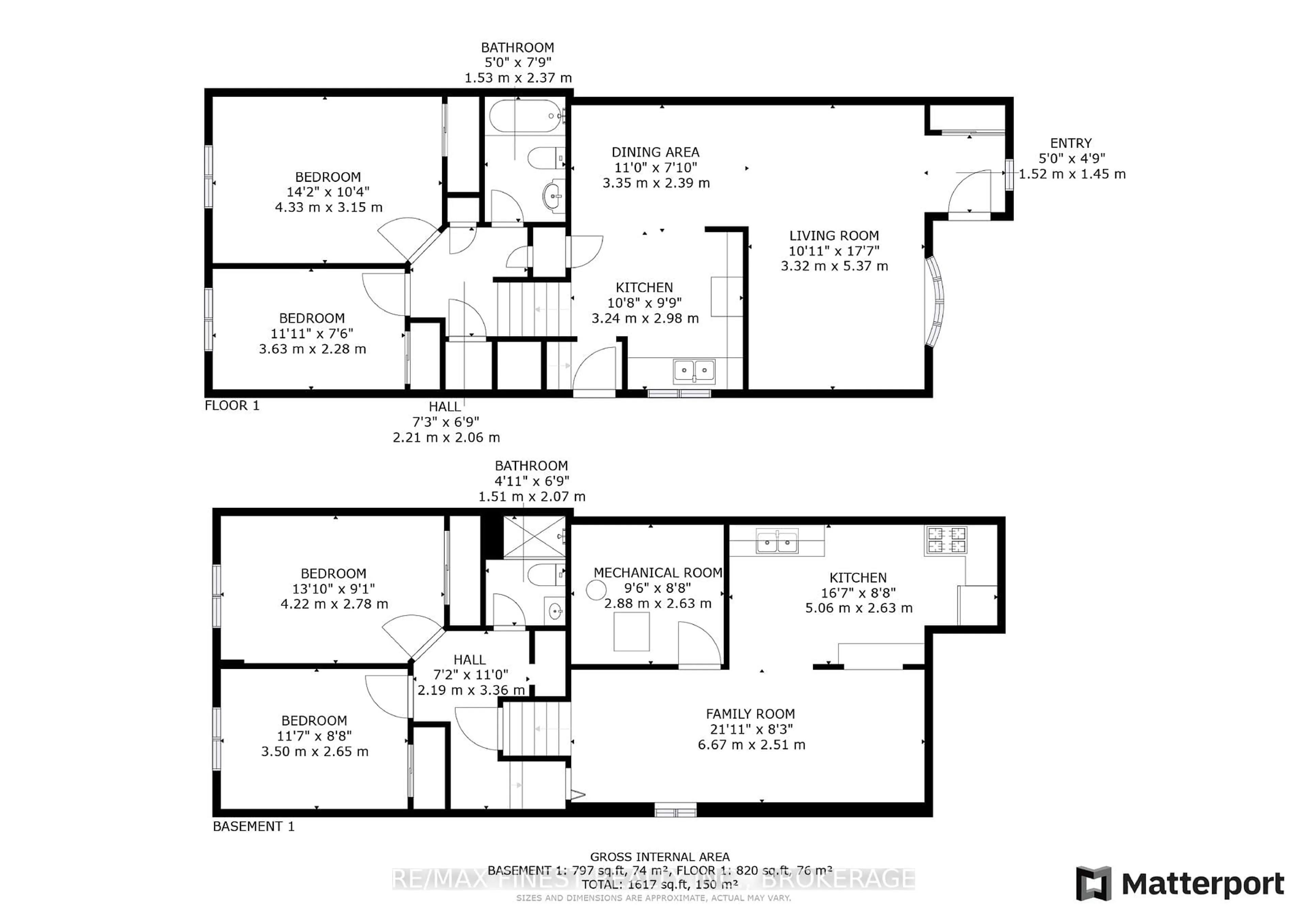 Floor plan for 218 Vancouver St, Oshawa Ontario L1J 5X4