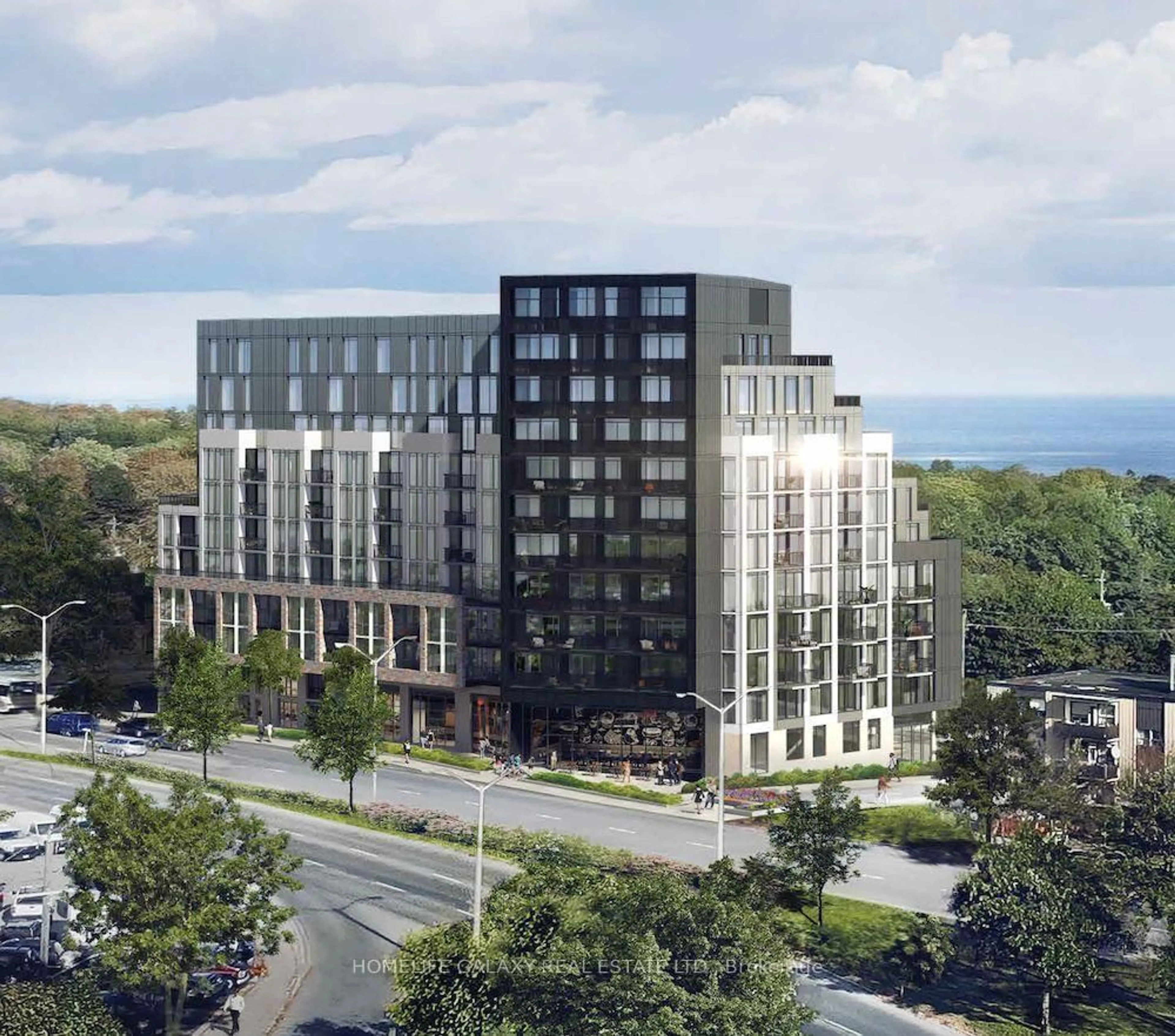 A pic from outside/outdoor area/front of a property/back of a property/a pic from drone, building for 90 Glen Everest Rd #903, Toronto Ontario M1N 0C3