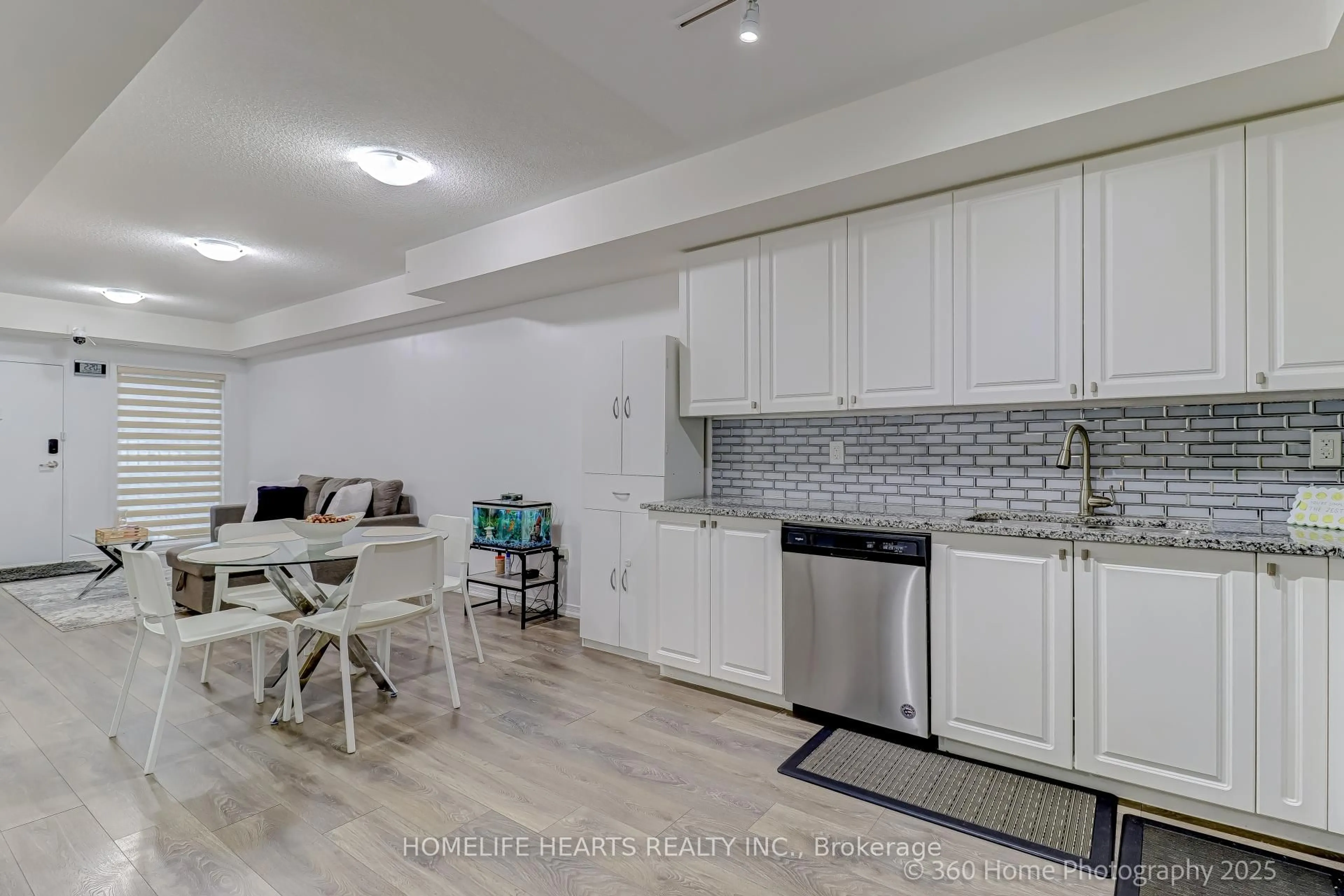 Open concept kitchen, ceramic/tile floor for 8825 Sheppard Ave #106, Toronto Ontario M1B 0E3