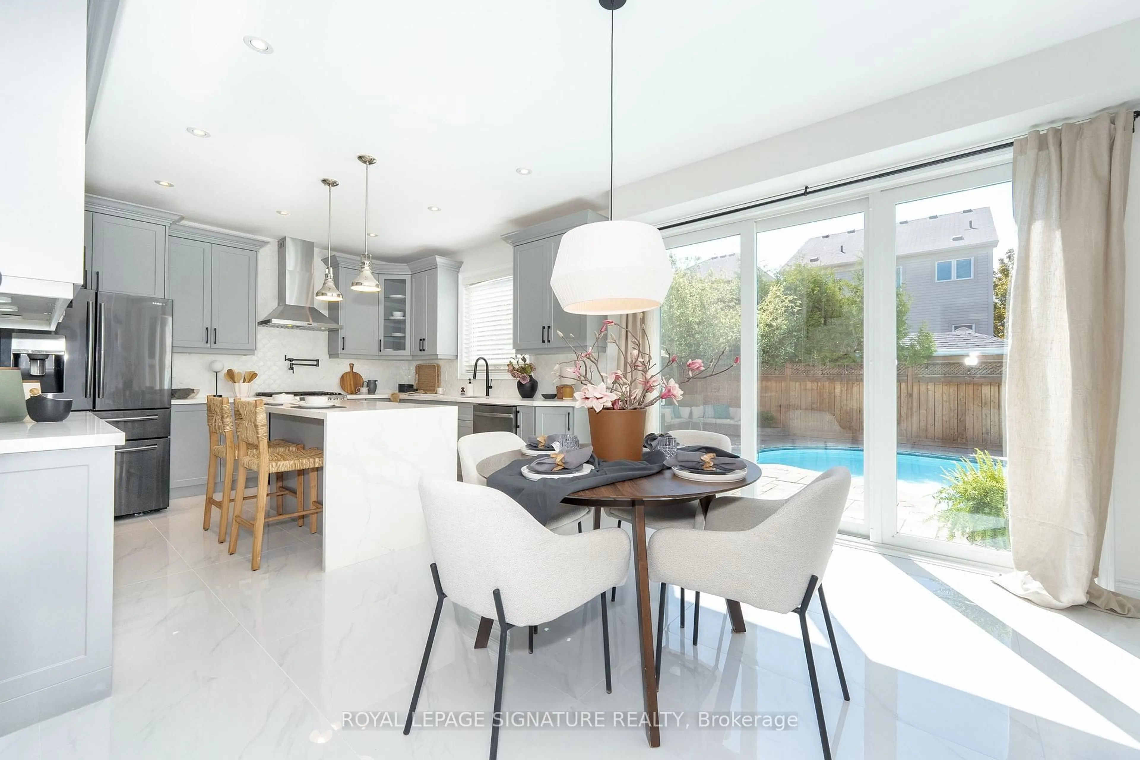 Contemporary kitchen, ceramic/tile floor for 2355 Pilgrim Sq, Oshawa Ontario L1L 0C2