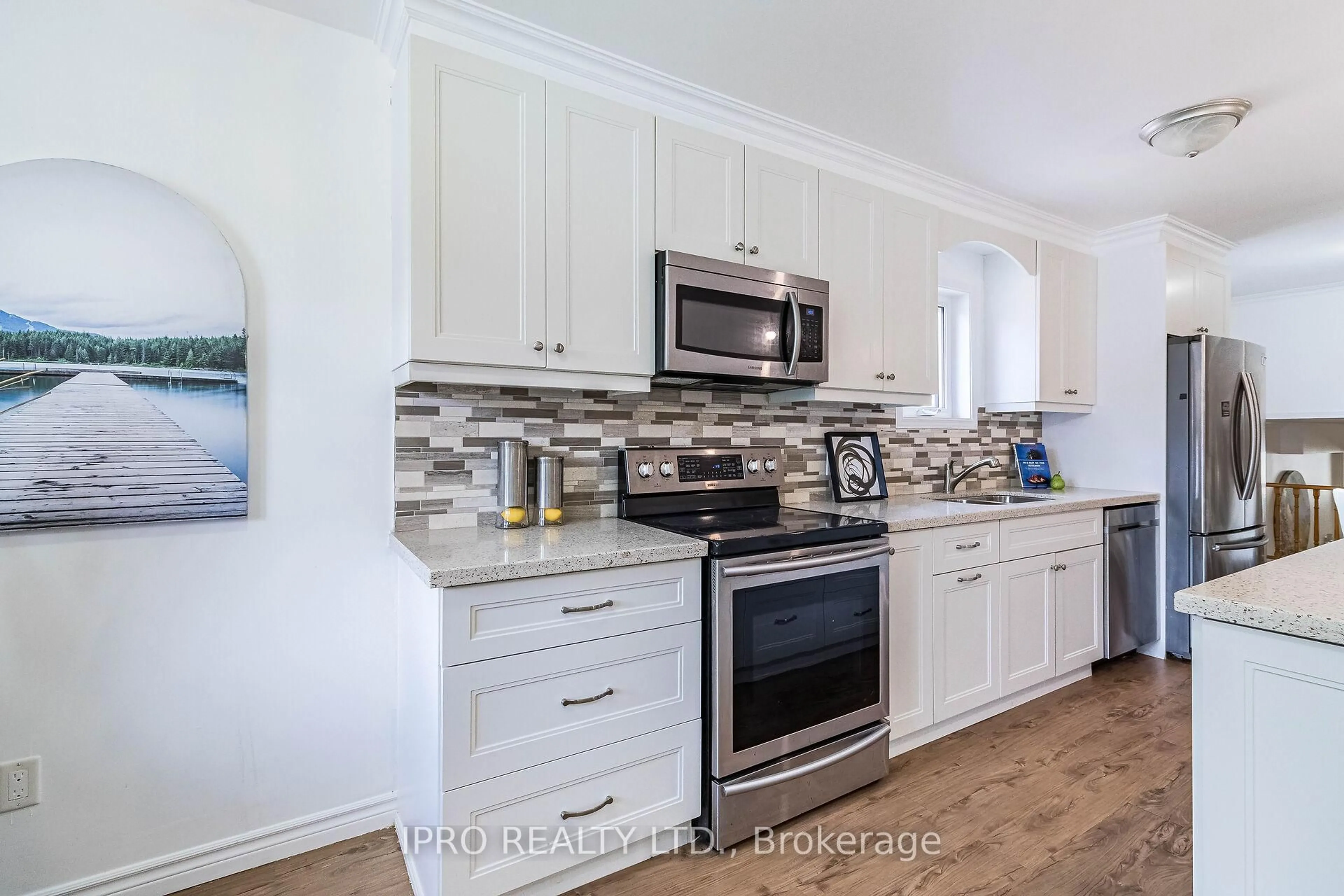 Open concept kitchen, ceramic/tile floor for 57 Bushford St, Clarington Ontario L1E 2Y5
