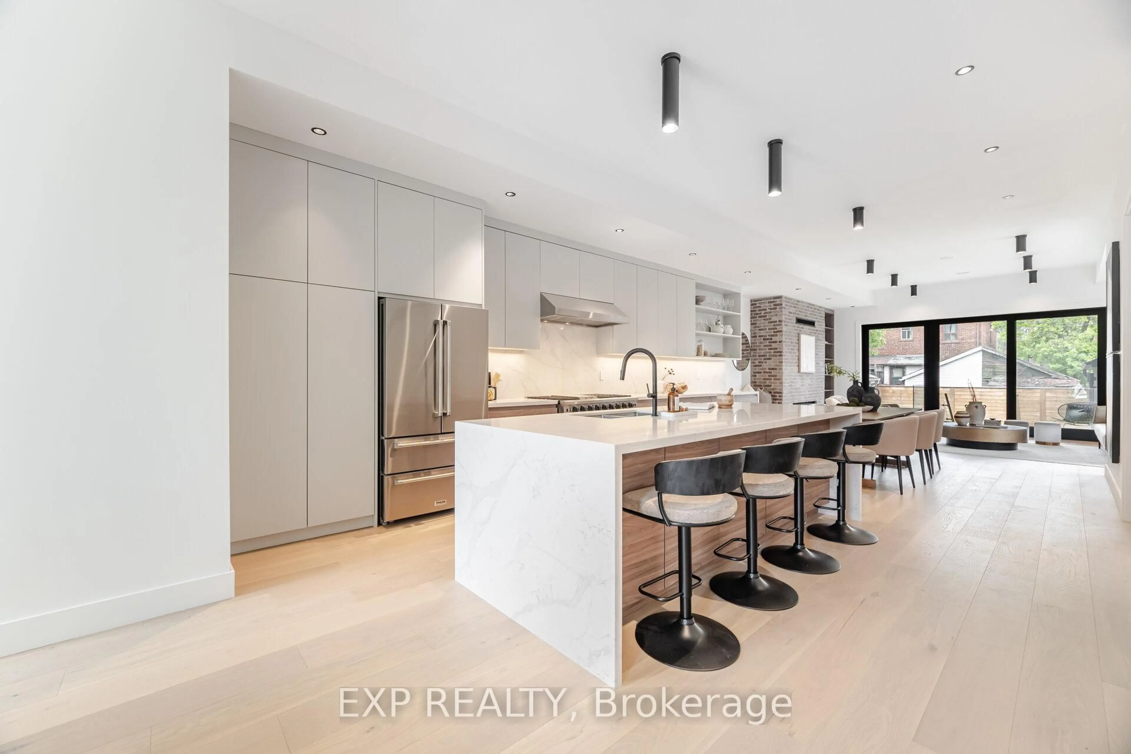 Contemporary kitchen, ceramic/tile floor for 108 Sammon Ave, Toronto Ontario M4J 1Y8