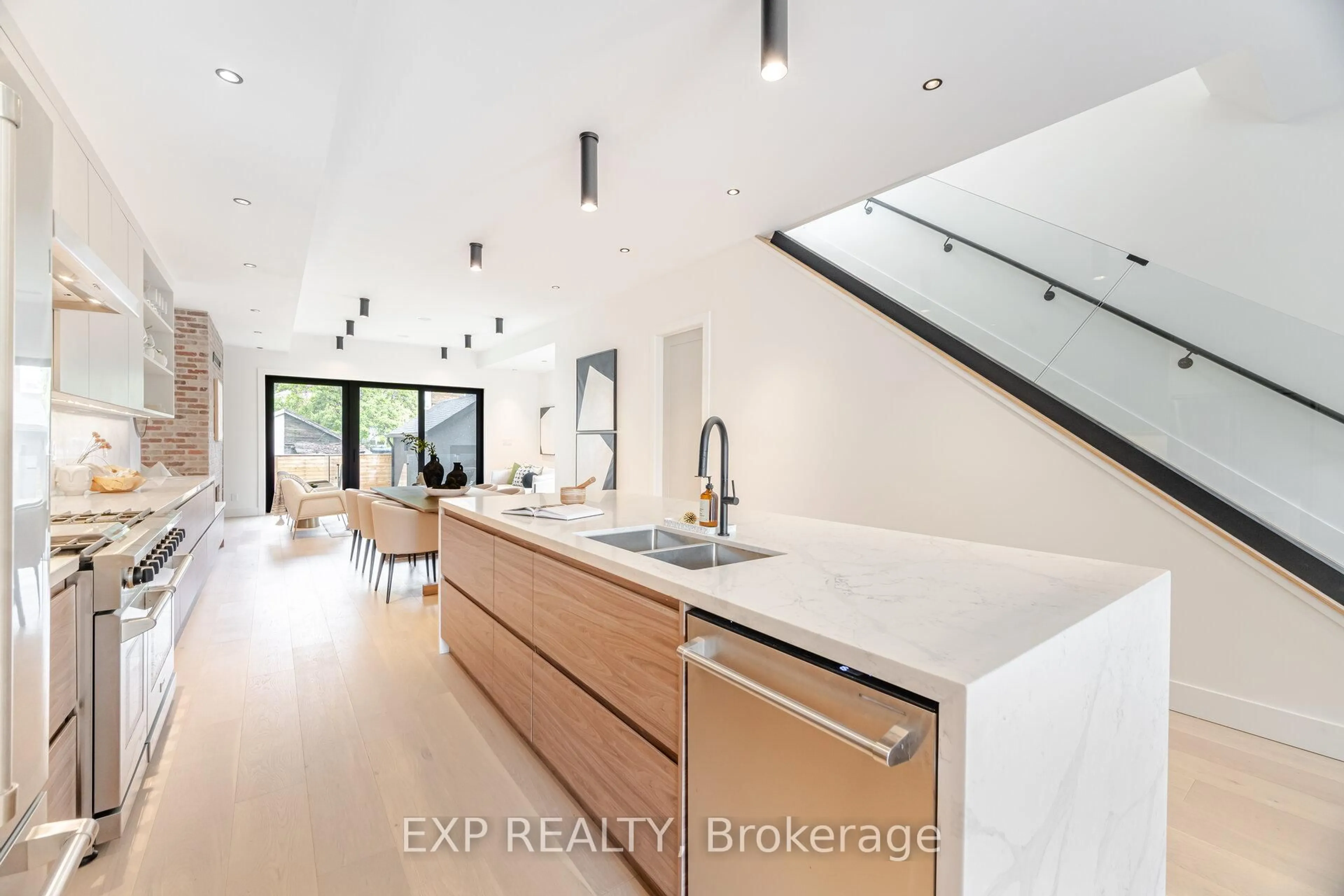 Contemporary kitchen, ceramic/tile floor for 108 Sammon Ave, Toronto Ontario M4J 1Y8