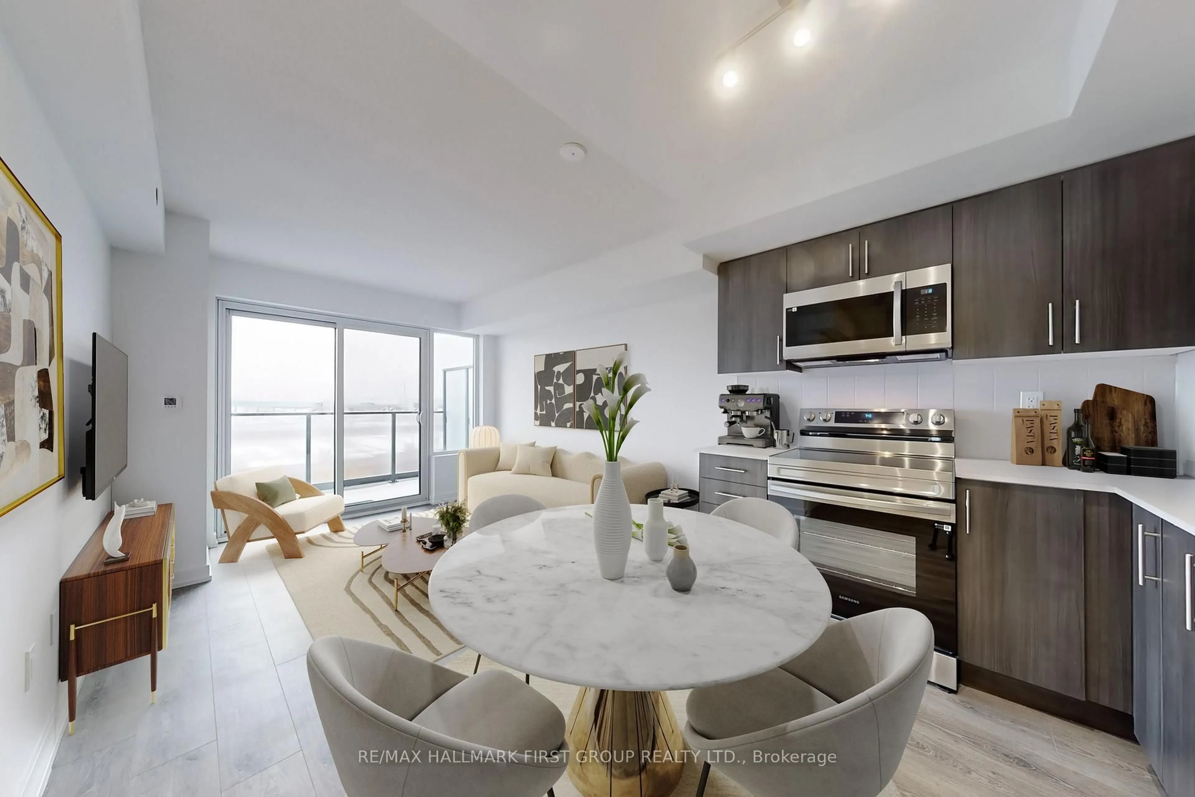 Open concept kitchen, unknown for 1435 Celebration Dr #516, Pickering Ontario L1W 0C4