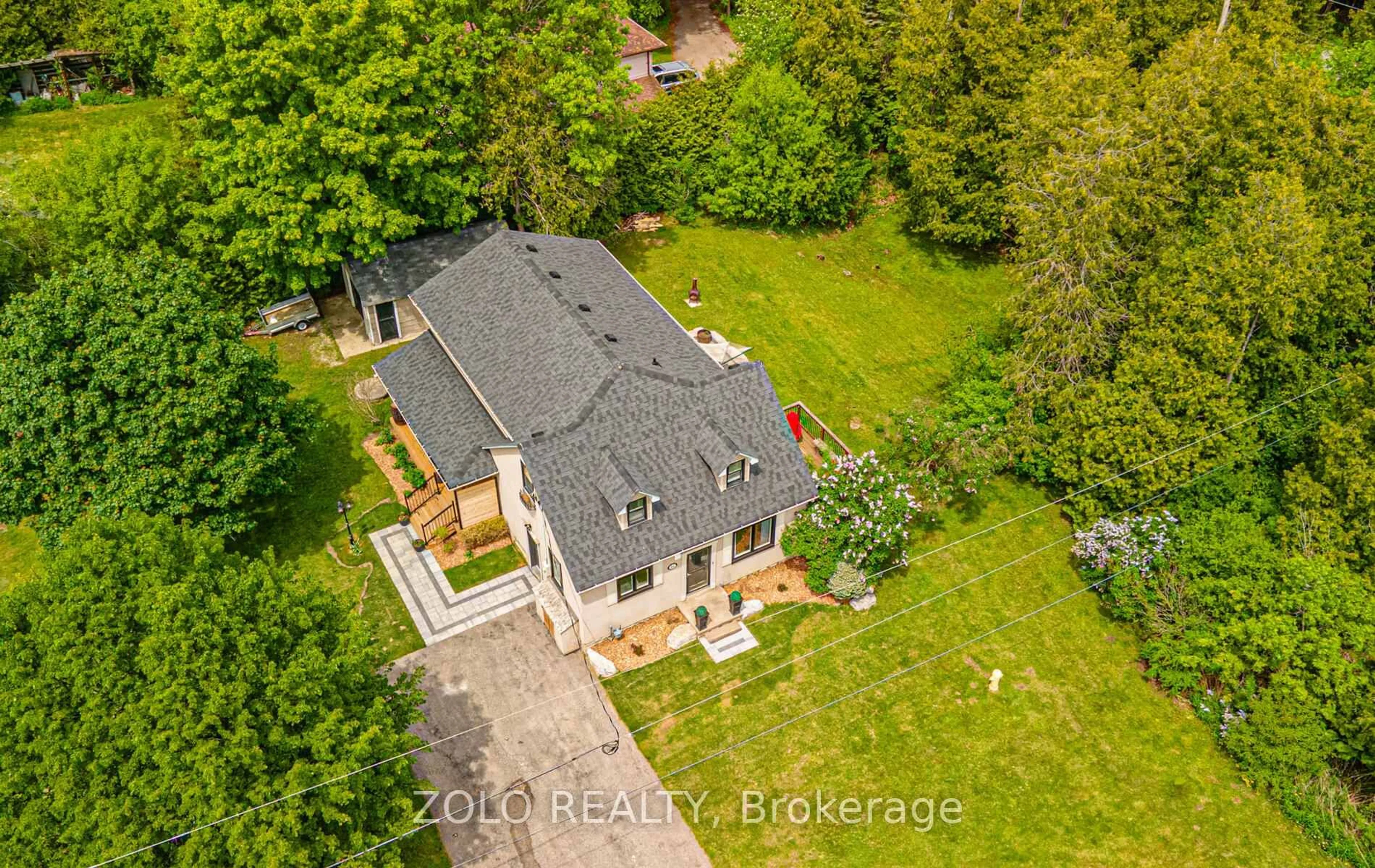 A pic from outside/outdoor area/front of a property/back of a property/a pic from drone, street for 46 Lawson Rd, Clarington Ontario L1E 2K3