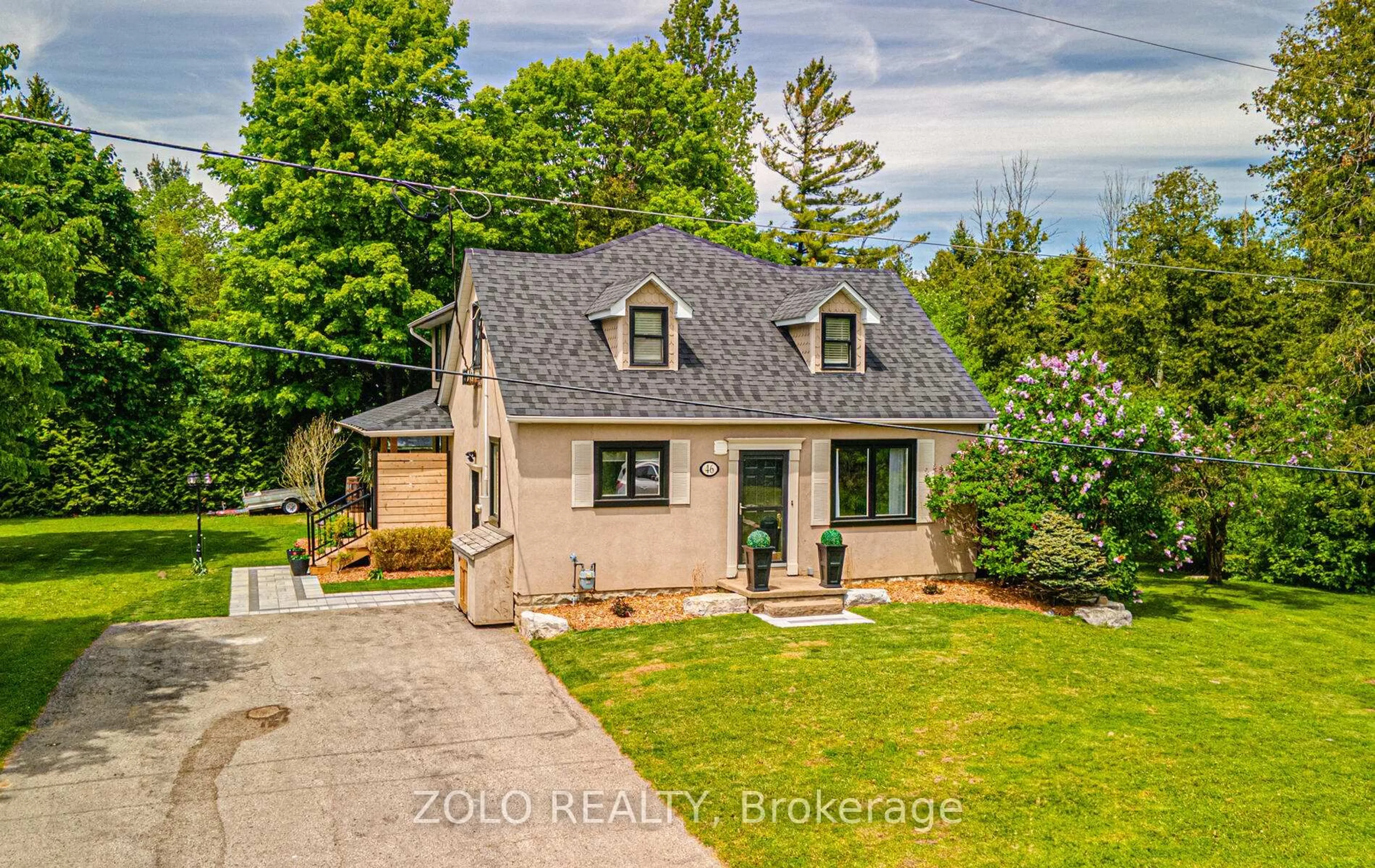 A pic from outside/outdoor area/front of a property/back of a property/a pic from drone, street for 46 Lawson Rd, Clarington Ontario L1E 2K3