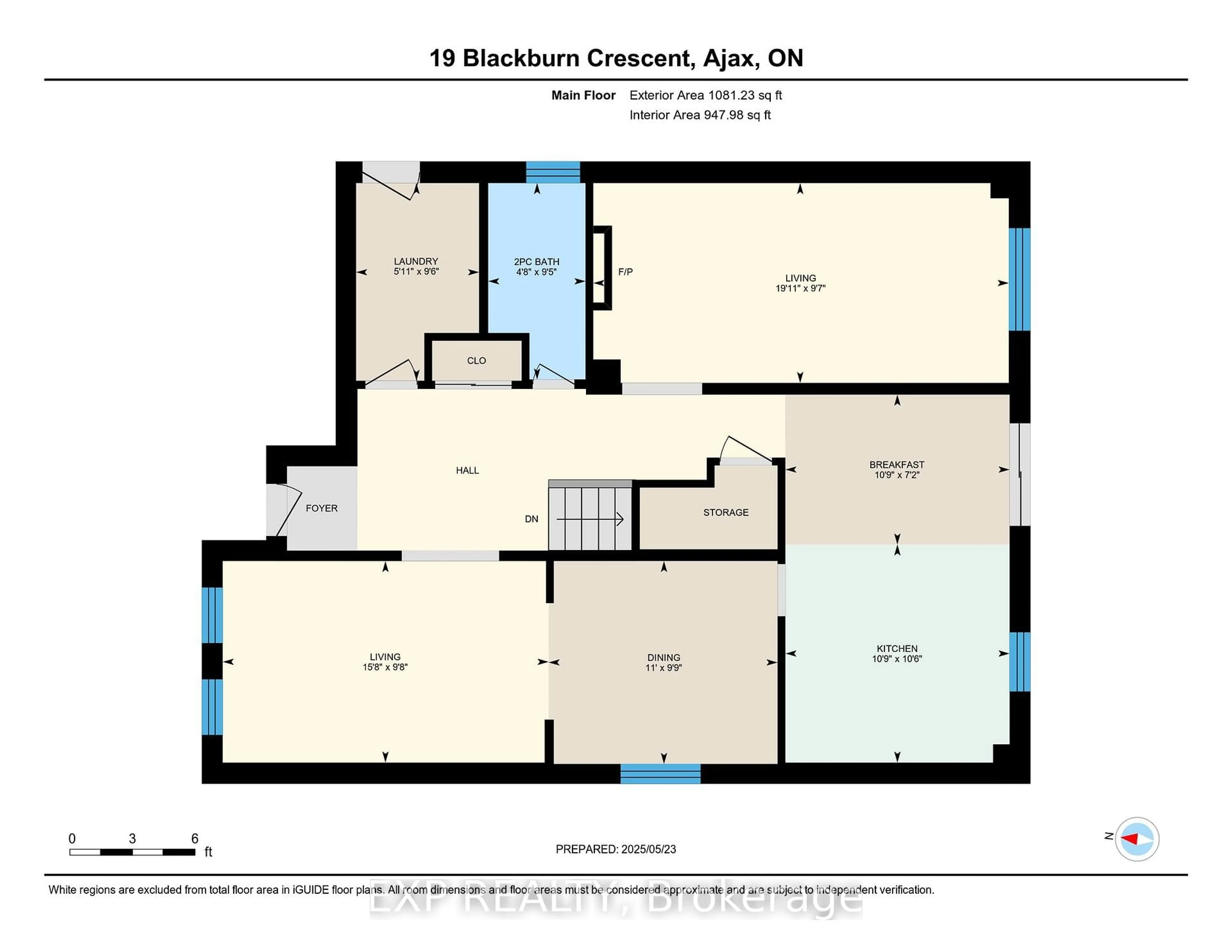 Floor plan for 19 Blackburn Cres, Ajax Ontario L1S 5Z3