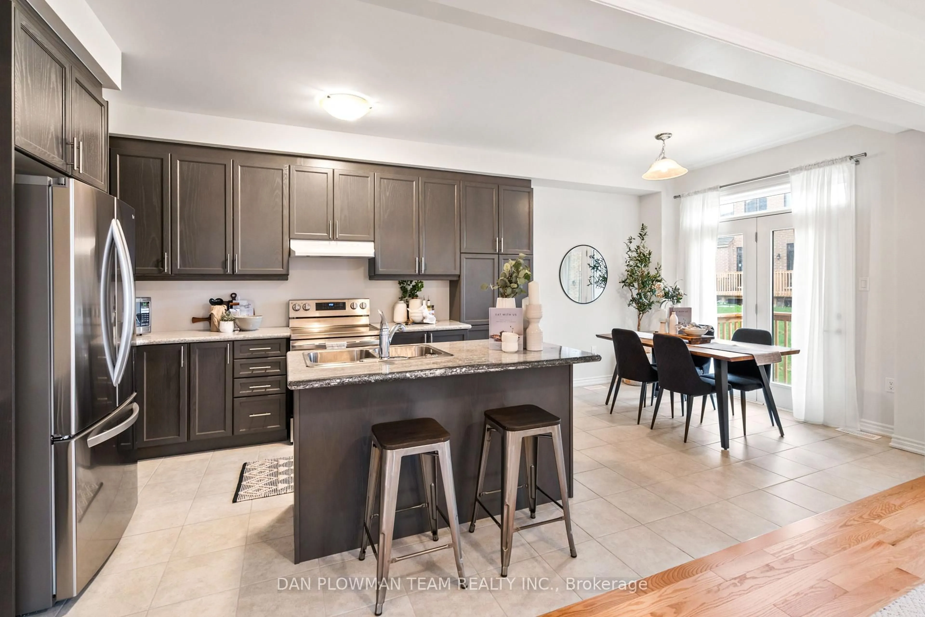 Open concept kitchen, ceramic/tile floor for 12 Jadite St, Whitby Ontario L1P 0P8