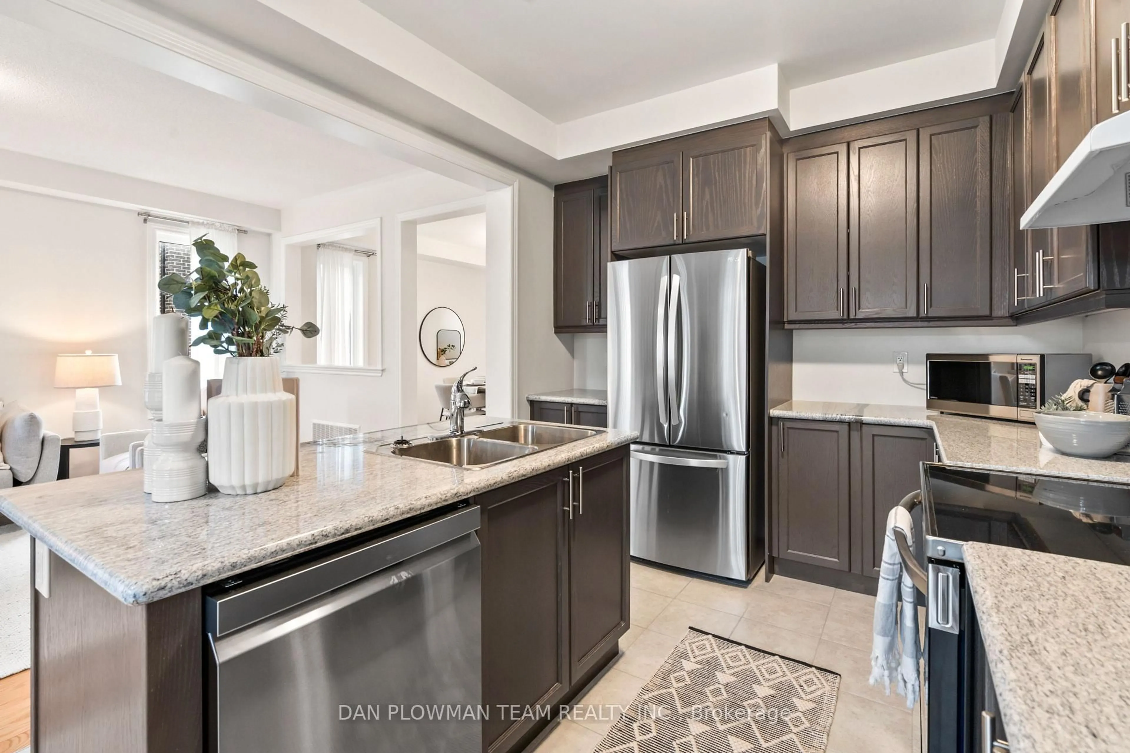 Open concept kitchen, ceramic/tile floor for 12 Jadite St, Whitby Ontario L1P 0P8