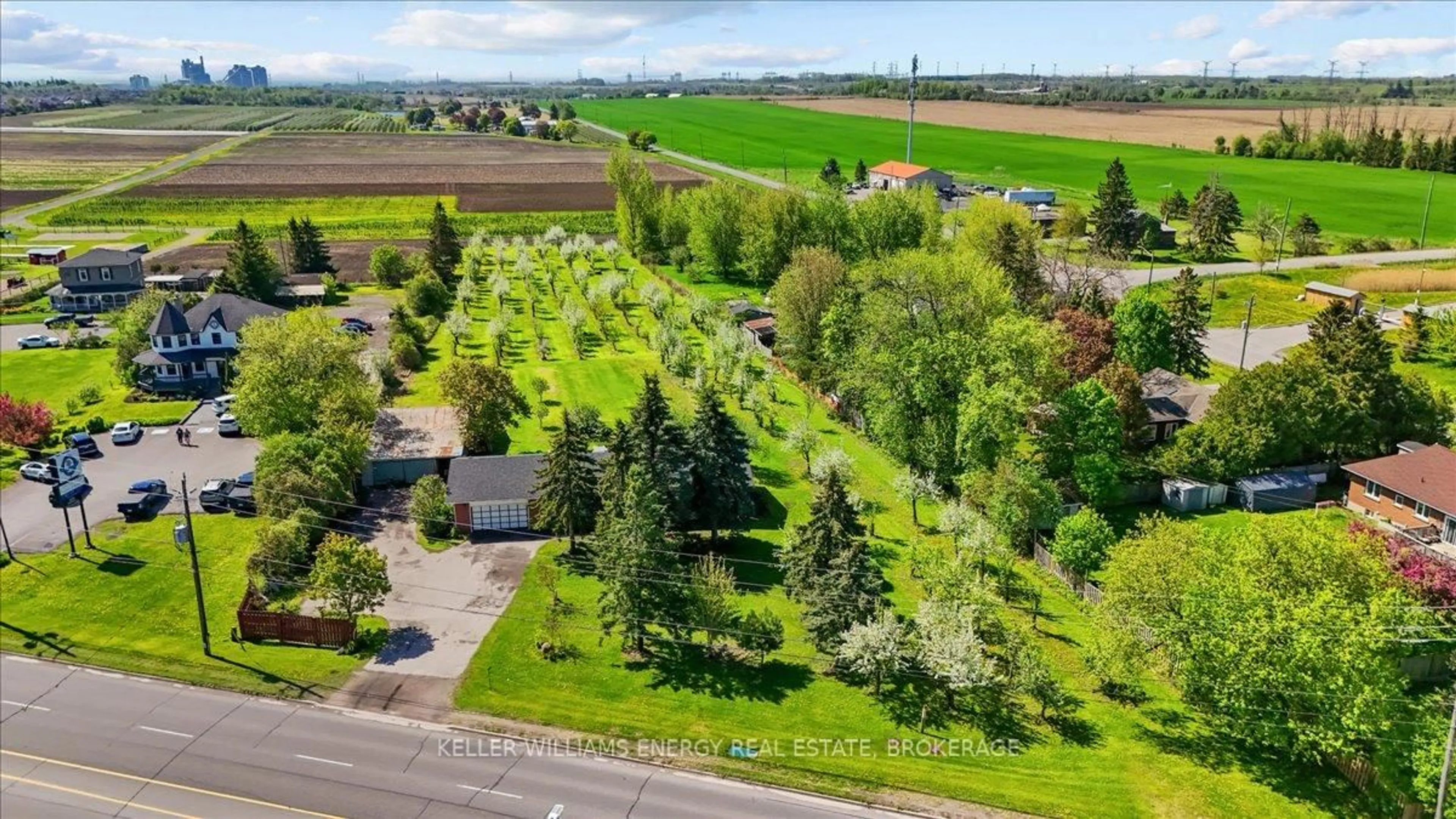 A pic from outside/outdoor area/front of a property/back of a property/a pic from drone, unknown for 2263 Hwy 2 Highway, Clarington Ontario L1C 3K7
