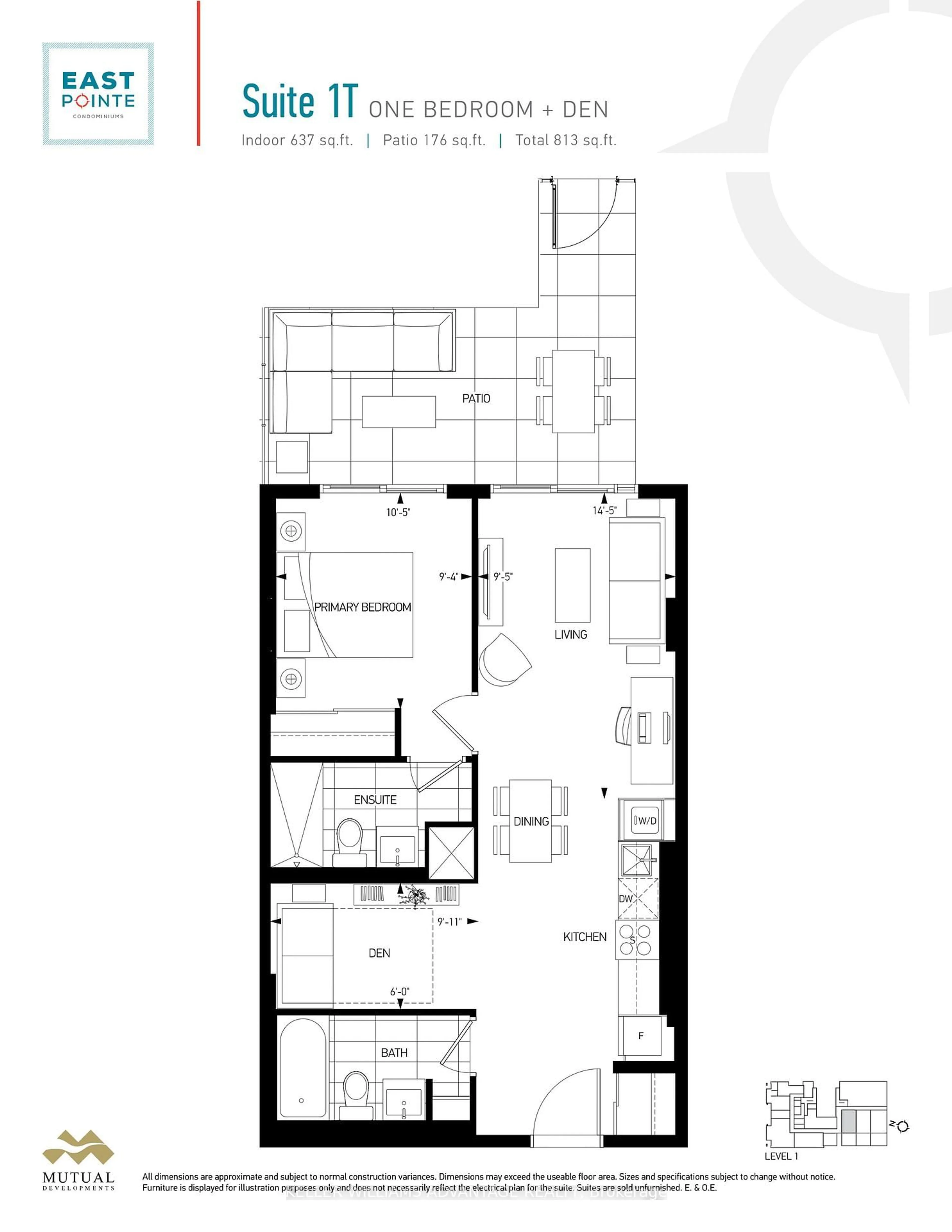 Floor plan for 4569 Kingston Rd #102, Toronto Ontario M1E 0C7