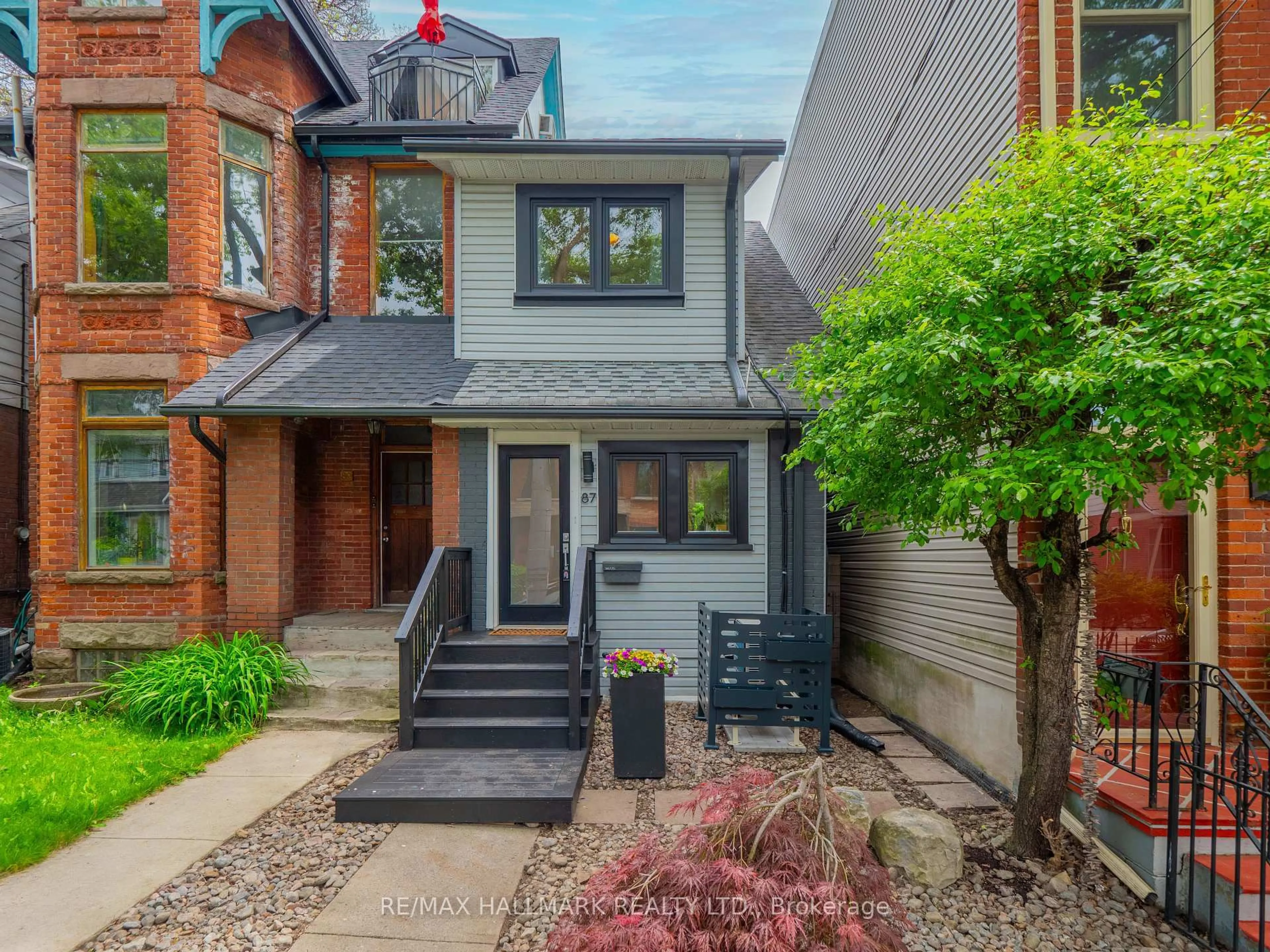 Home with brick exterior material, street for 87 De Grassi St, Toronto Ontario M4M 1M8