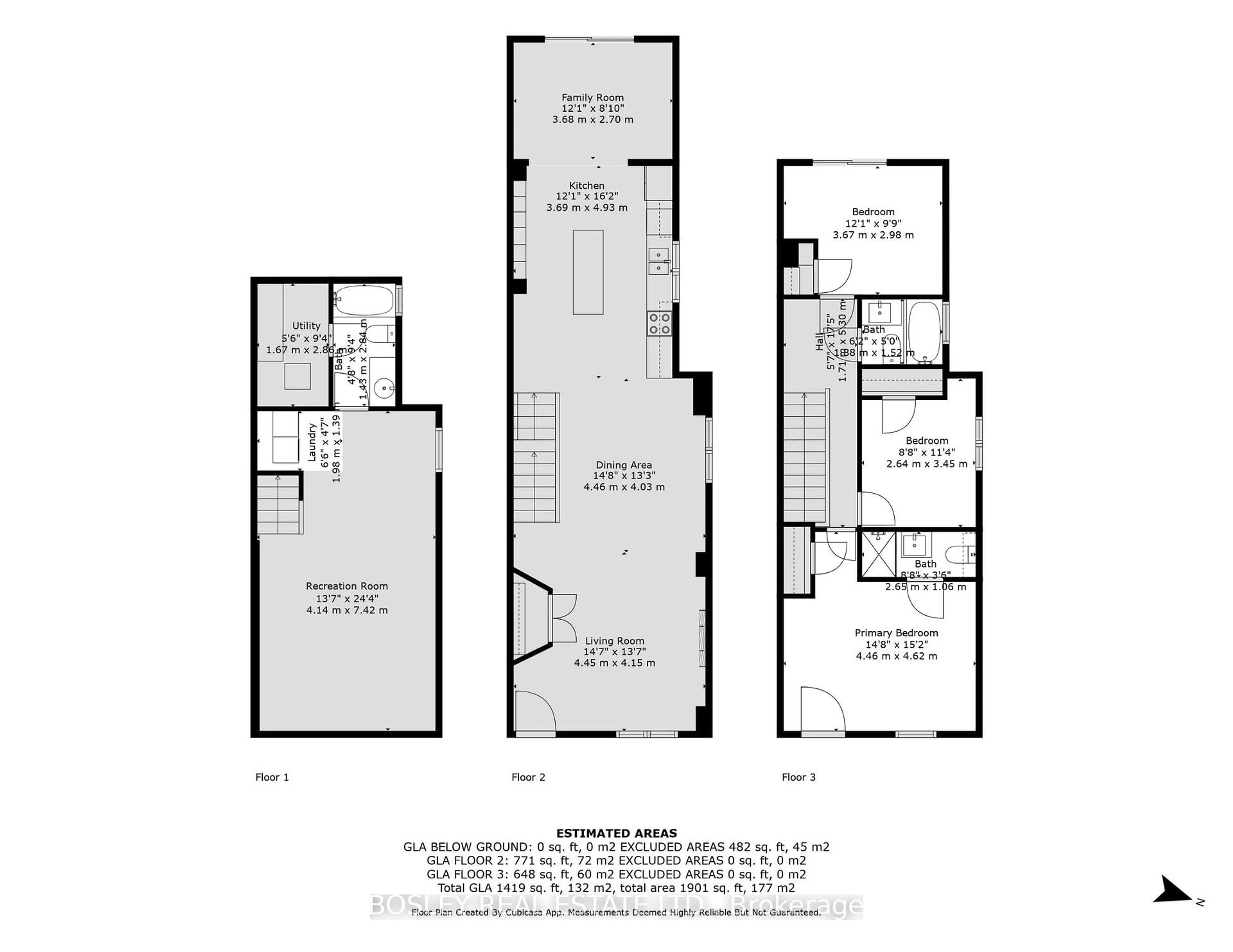 Floor plan for 192 Hamilton St, Toronto Ontario M4M 2E1