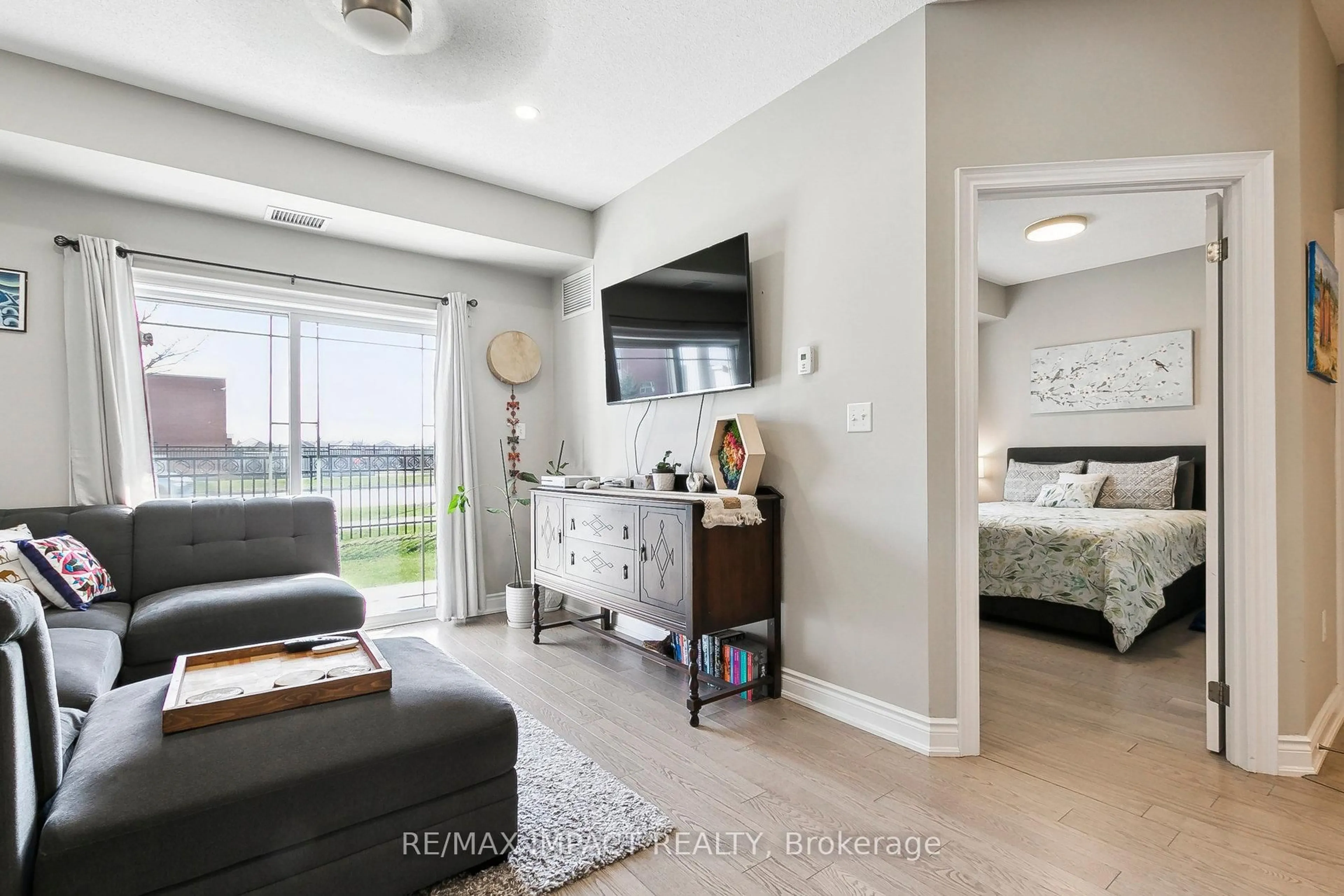 Living room with furniture, unknown for 1 Sidney Lane #L-05, Clarington Ontario L1C 0N5
