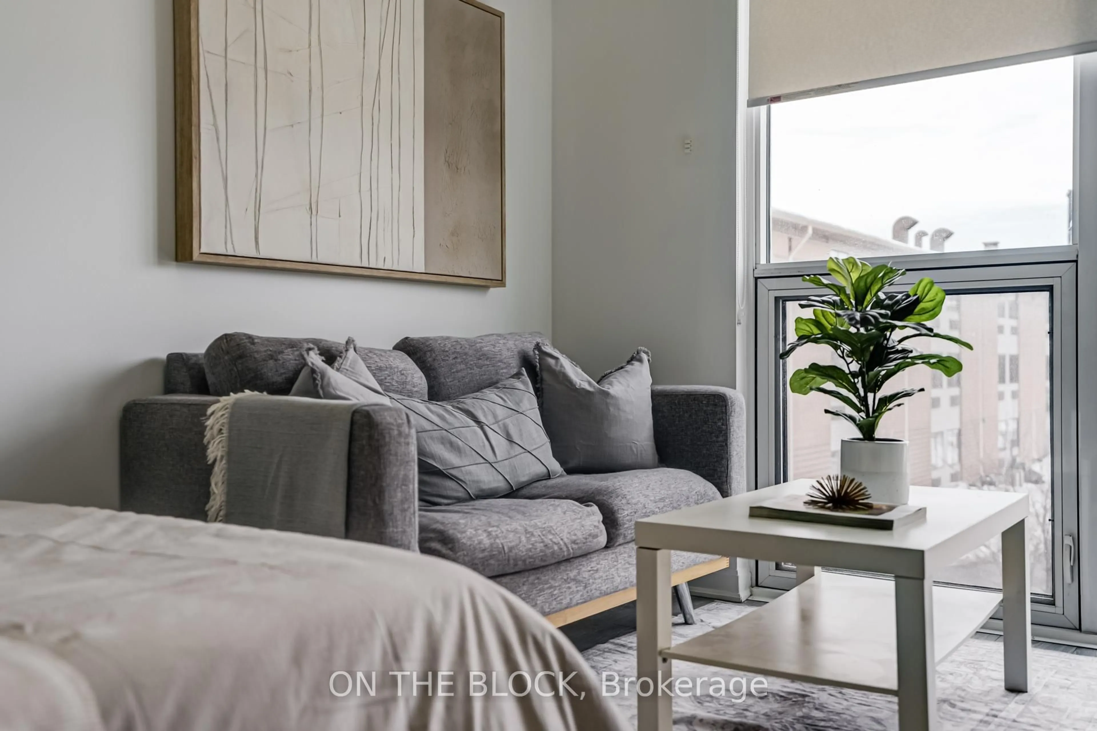 Living room with furniture, unknown for 1900 Simcoe St #223, Oshawa Ontario L1G 4Y3