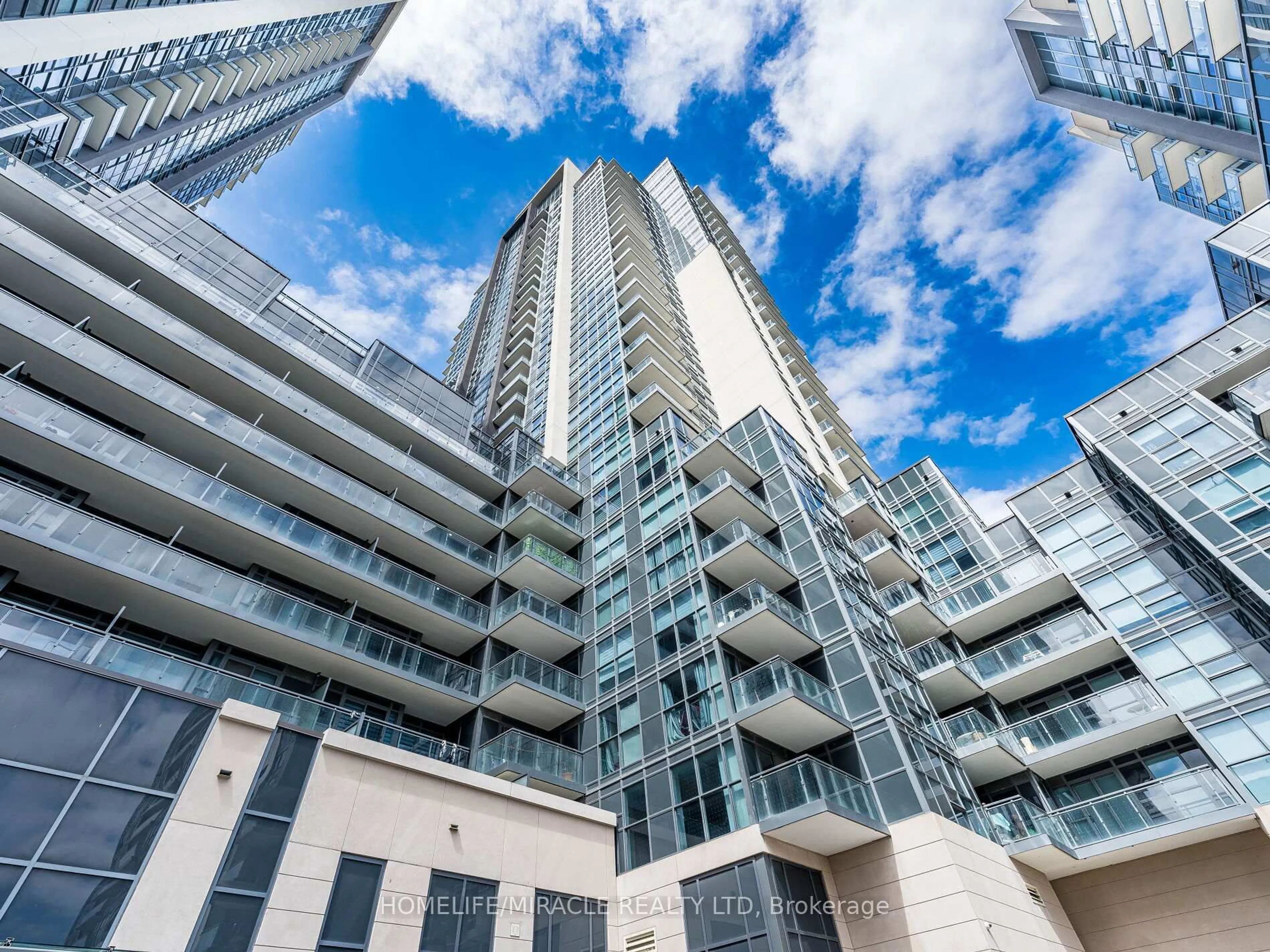 A pic from outside/outdoor area/front of a property/back of a property/a pic from drone, unknown for 30 Meadowglen Pl #309, Toronto Ontario M1G 0A6