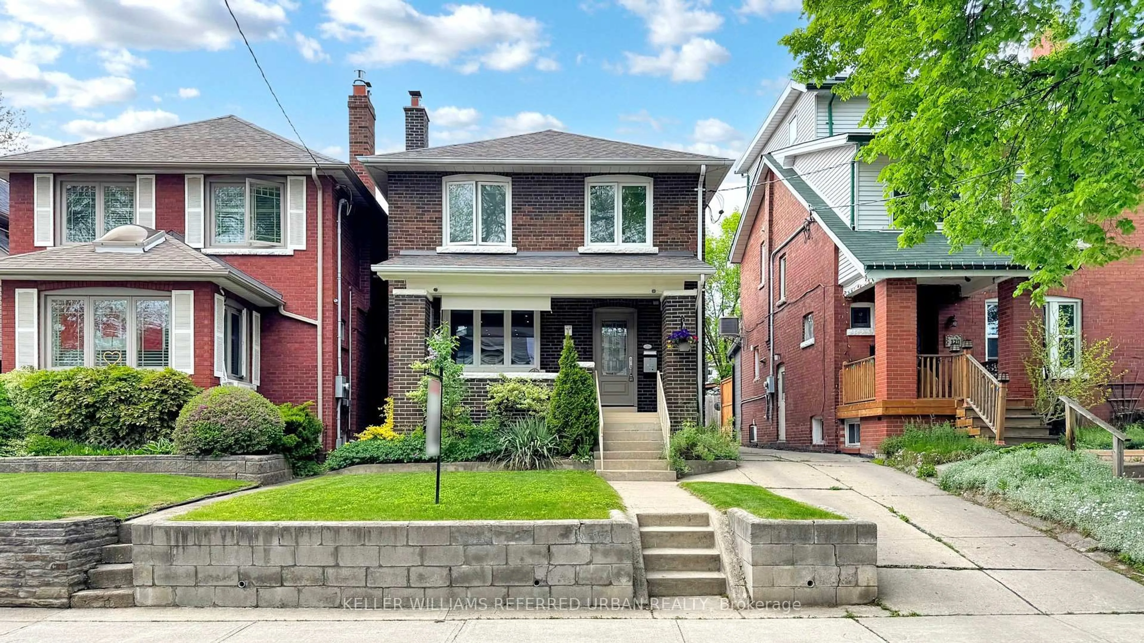 Home with brick exterior material, street for 168 Wolverleigh Blvd, Toronto Ontario M4C 1S2