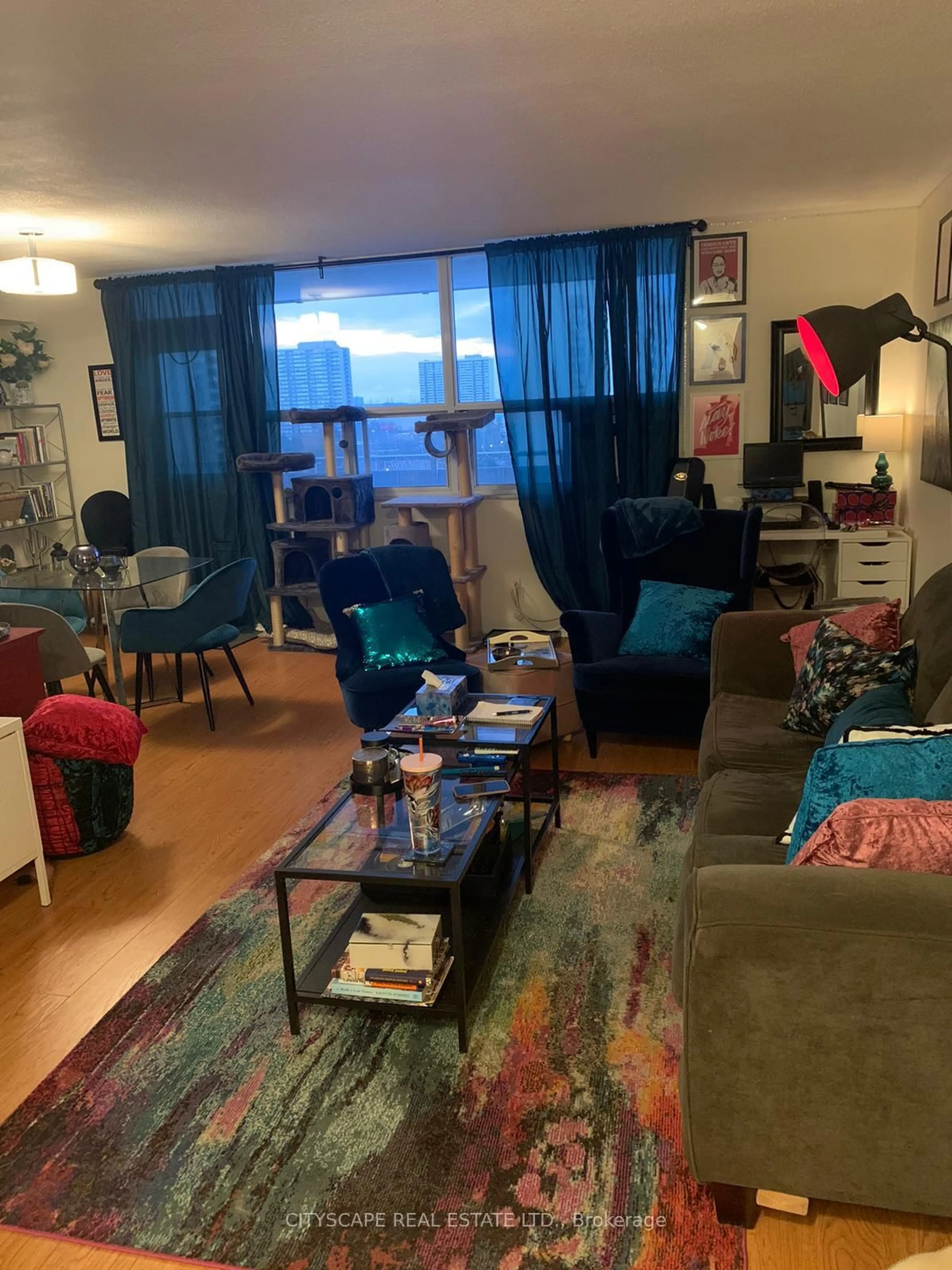 Living room with furniture, floor is not visible for 2550 Pharmacy Ave #706, Toronto Ontario M1W 1H9