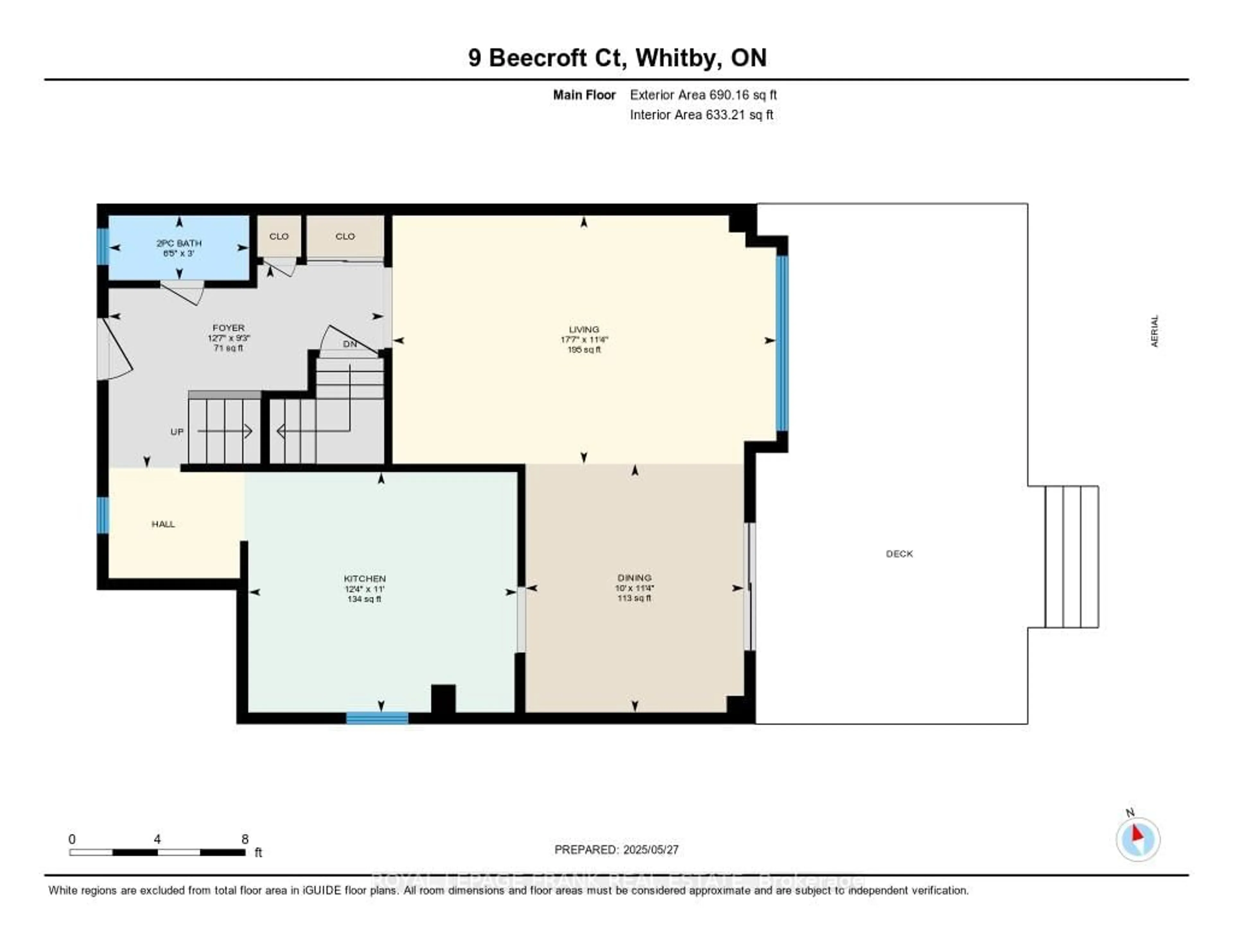 Floor plan for 9 Beecroft Crt, Whitby Ontario L1P 1C7