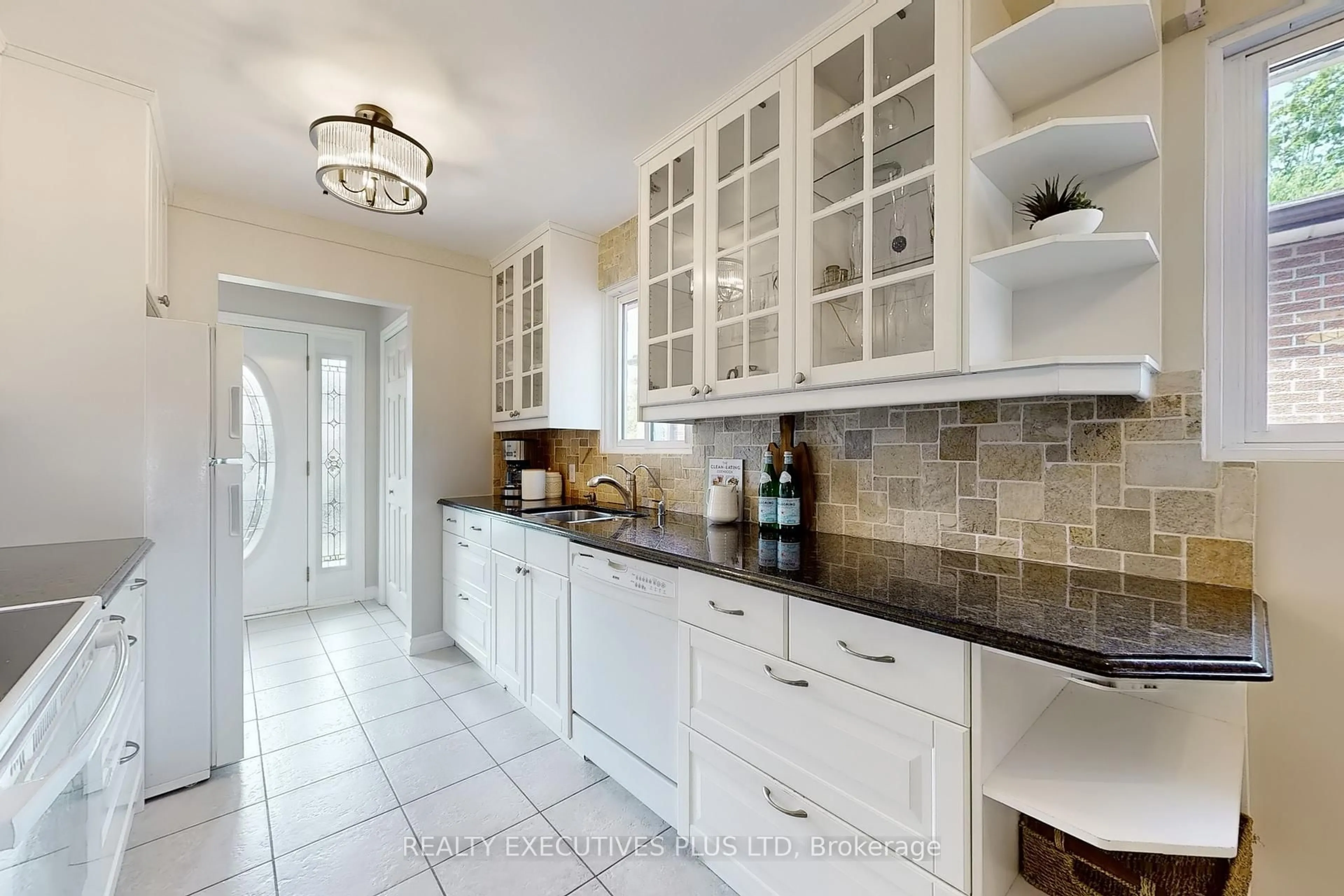 Contemporary kitchen, ceramic/tile floor for 1304 Wharf St, Pickering Ontario L1W 1A4