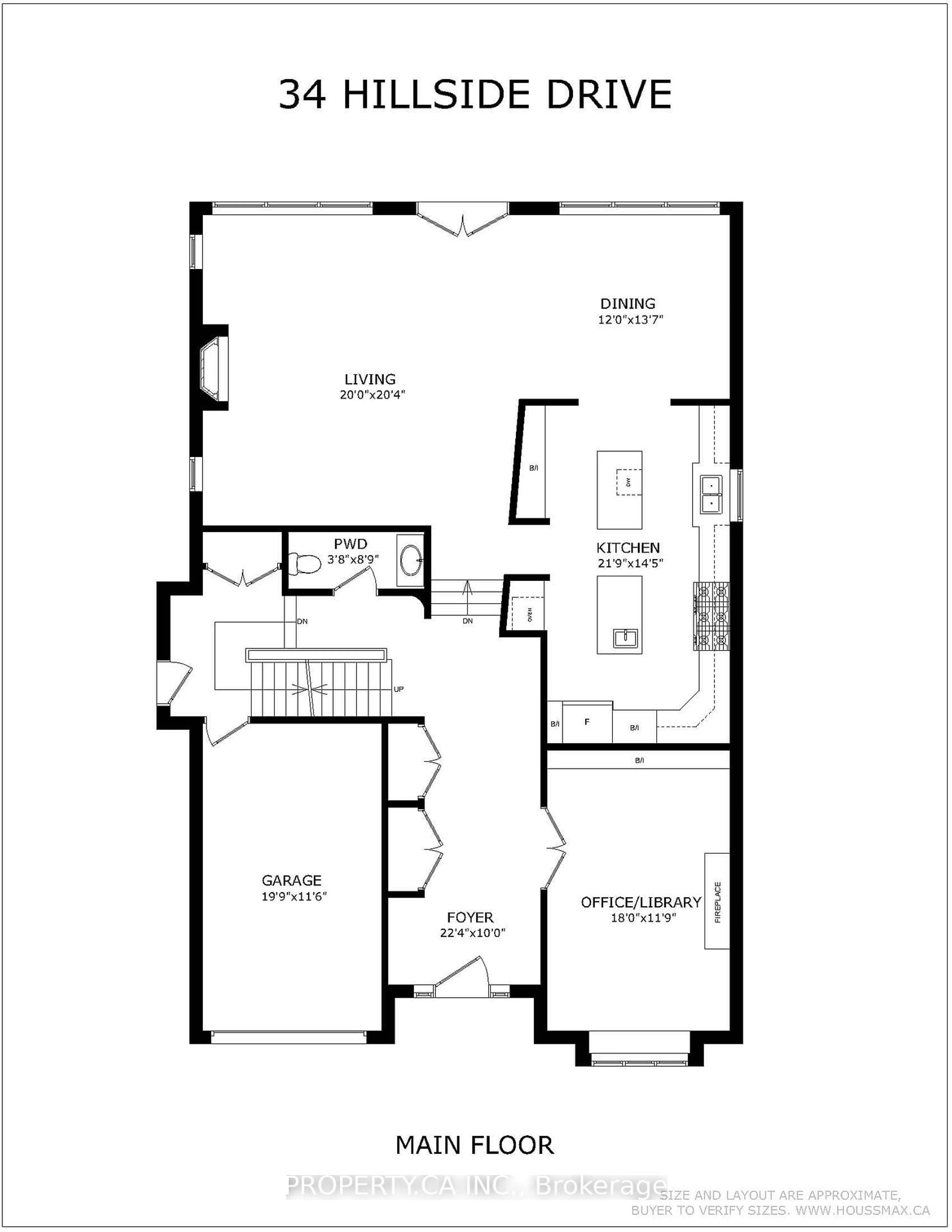 Floor plan for 34 Hillside Dr, Toronto Ontario M4K 2M2
