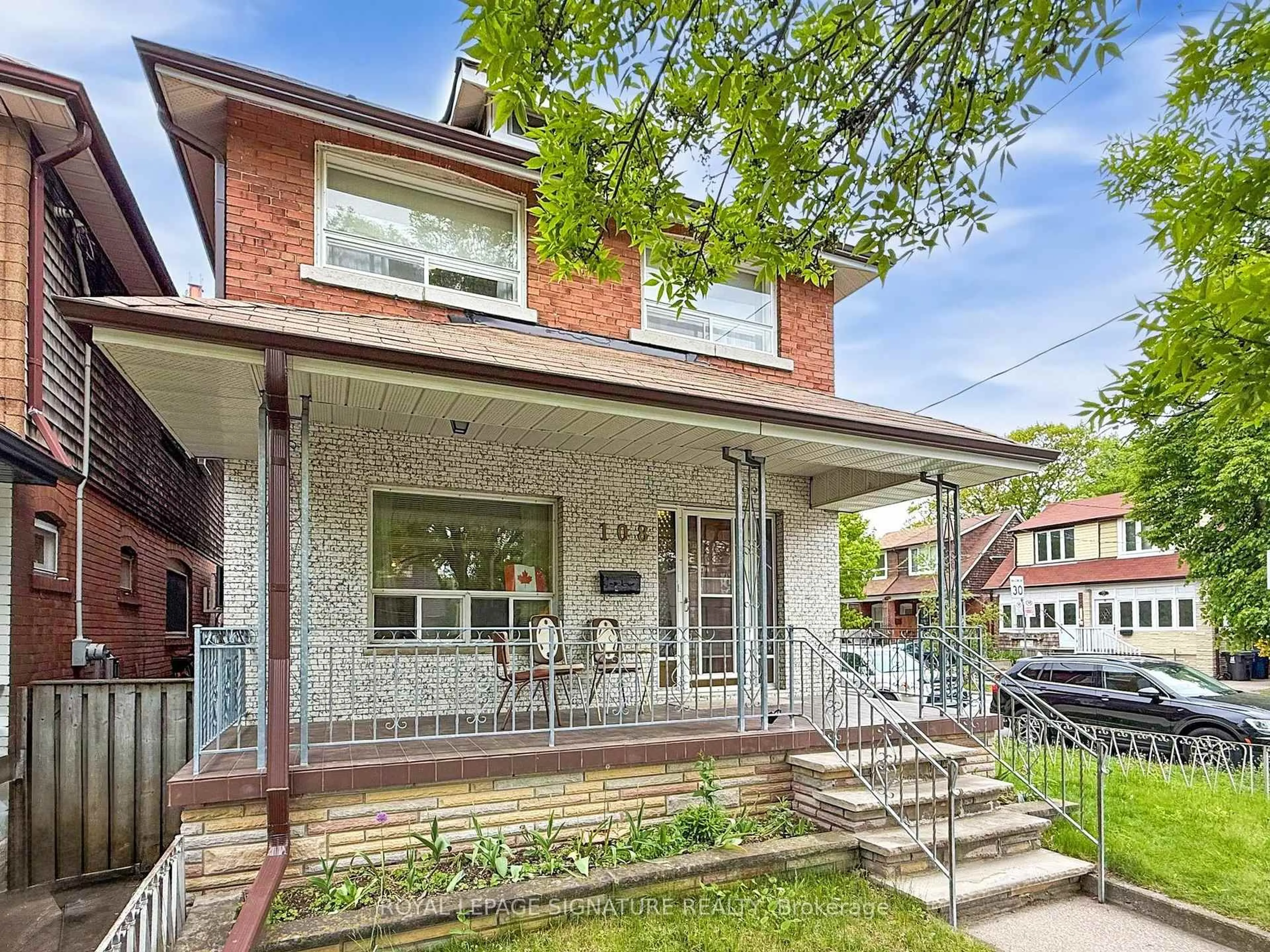 Home with brick exterior material, street for 108 Glebemount Ave, Toronto Ontario M4C 3R8