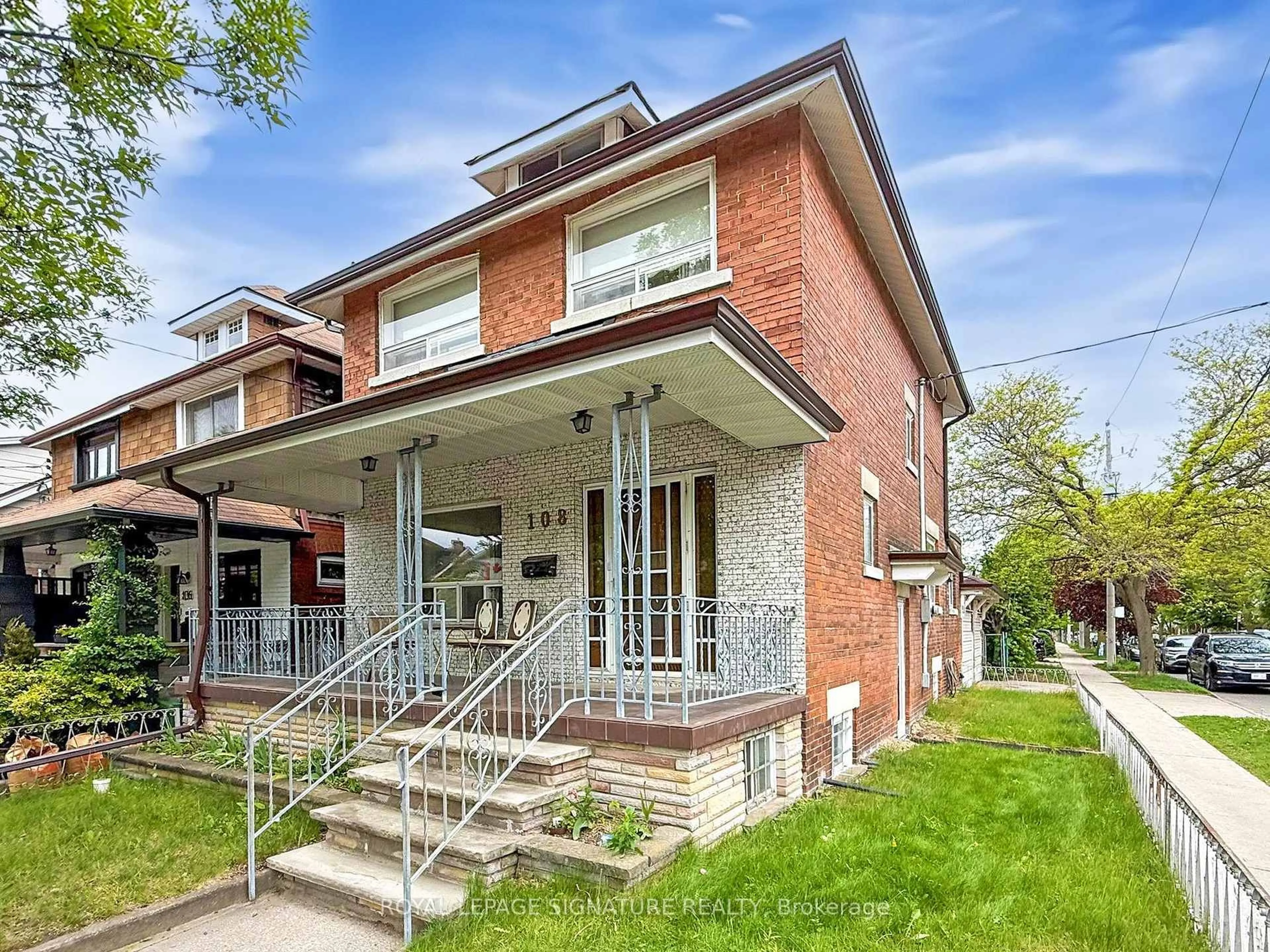 Home with brick exterior material, street for 108 Glebemount Ave, Toronto Ontario M4C 3R8