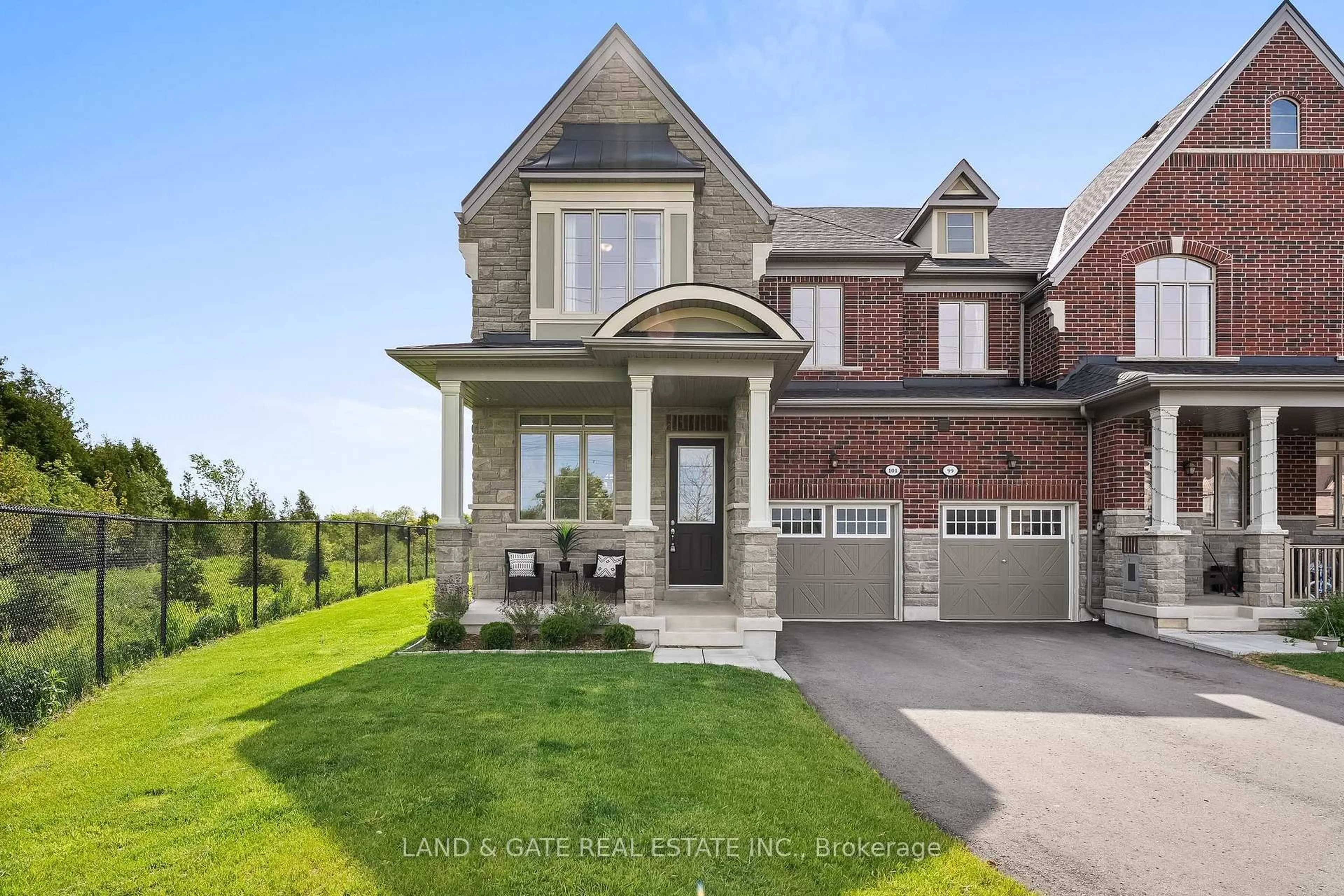 Home with brick exterior material, street for 101 Hickling Lane, Ajax Ontario L1T 0P9