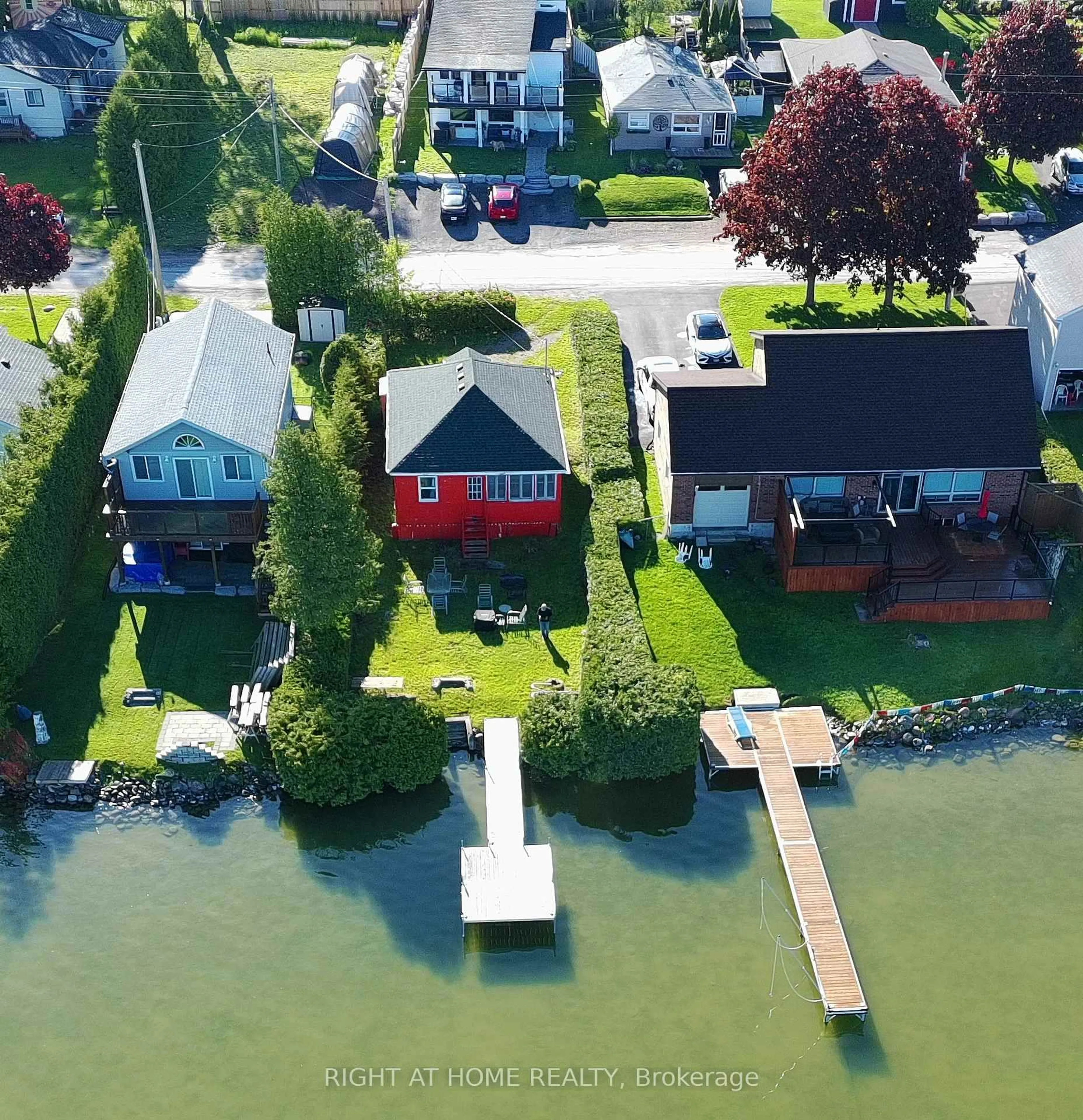 A pic from outside/outdoor area/front of a property/back of a property/a pic from drone, water/lake/river/ocean view for 91 Cedar Grove Dr, Scugog Ontario L0B 1E0