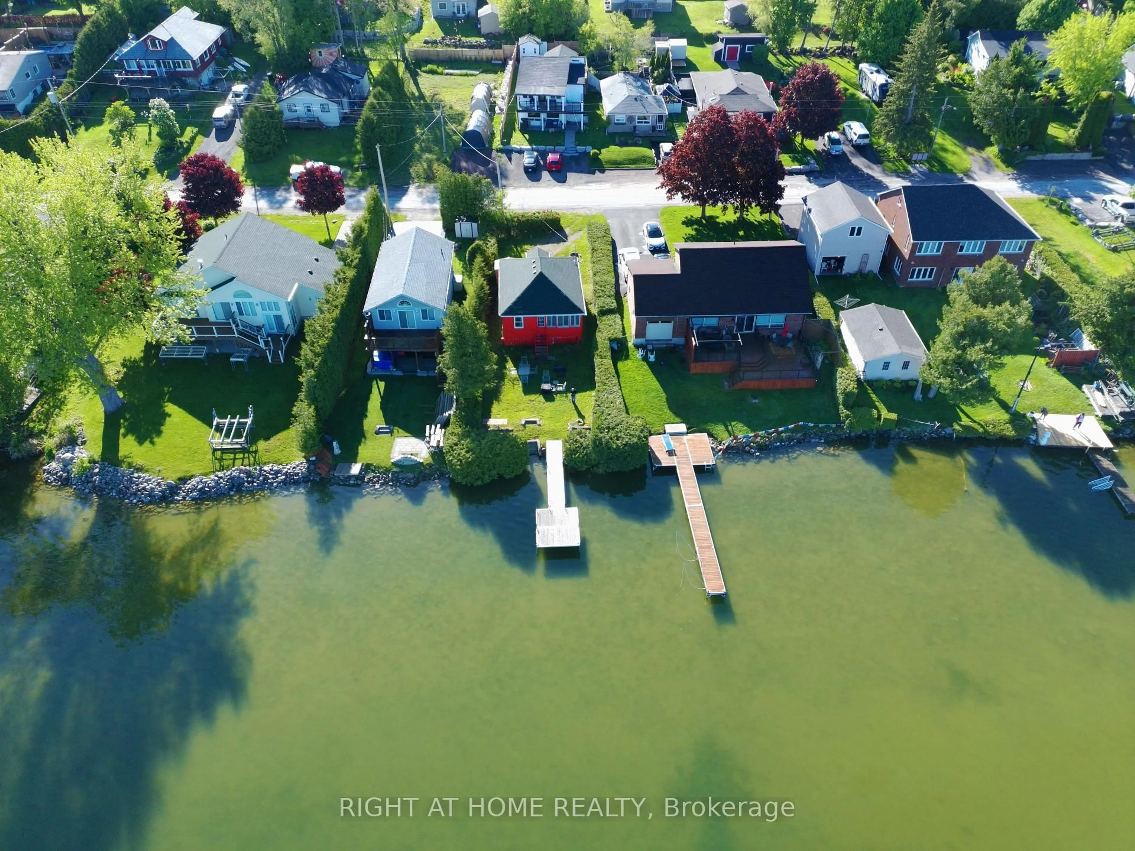 A pic from outside/outdoor area/front of a property/back of a property/a pic from drone, water/lake/river/ocean view for 91 Cedar Grove Dr, Scugog Ontario L0B 1E0