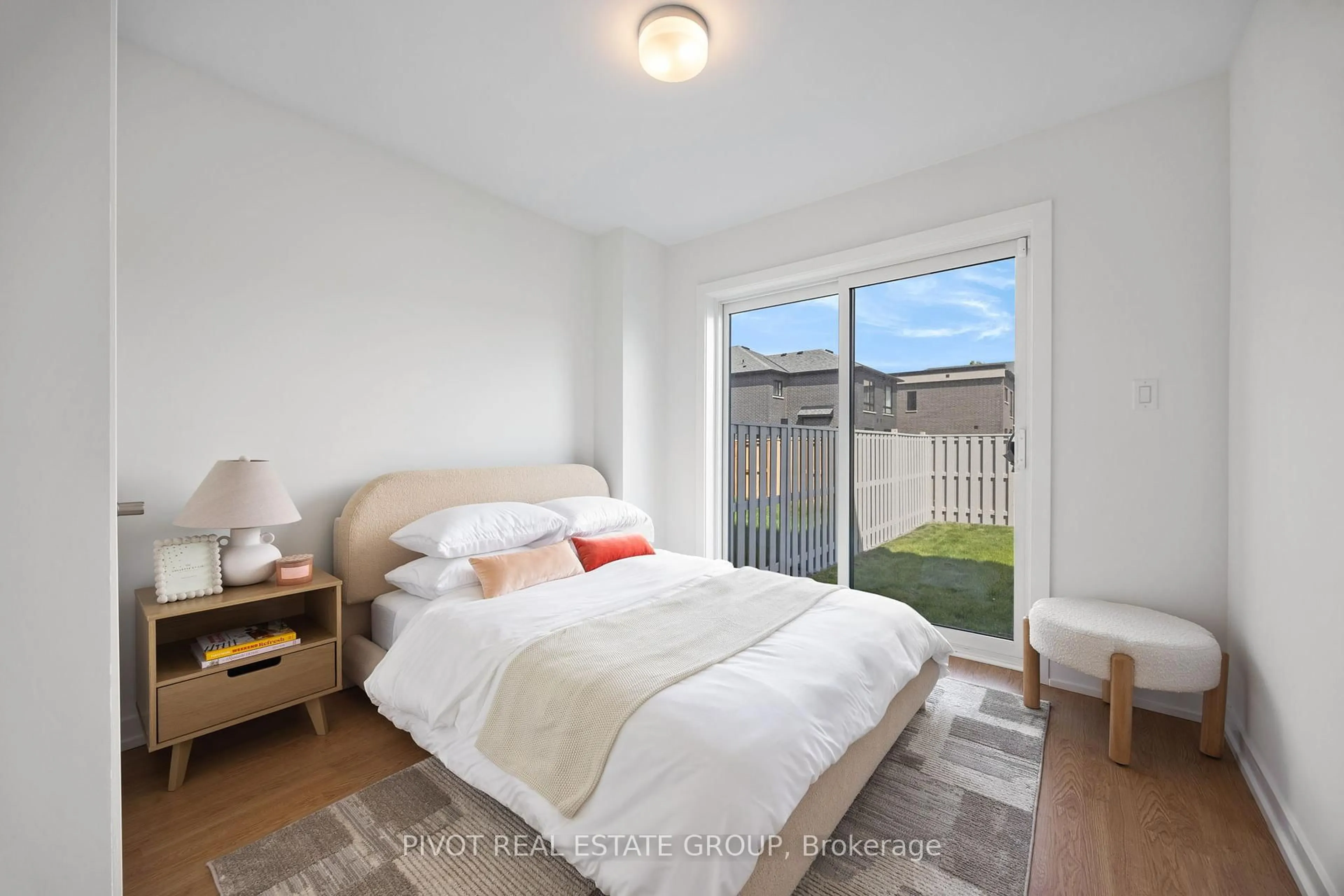Bedroom with bed, wood/laminate floor for 157 Brockley Dr, Toronto Ontario M1P 0G3