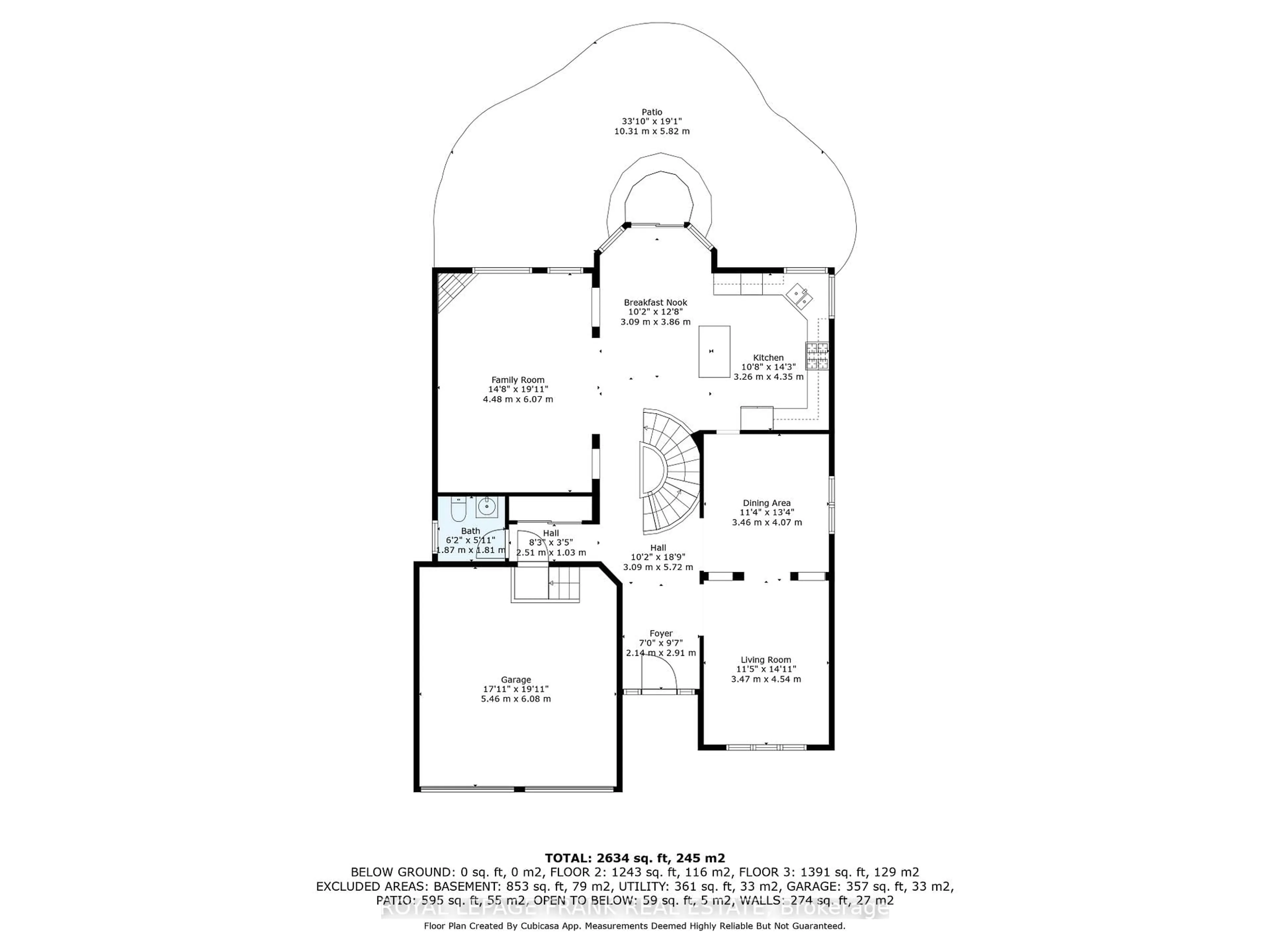 Floor plan for 3497 Garrard Rd, Whitby Ontario L1R 3C8
