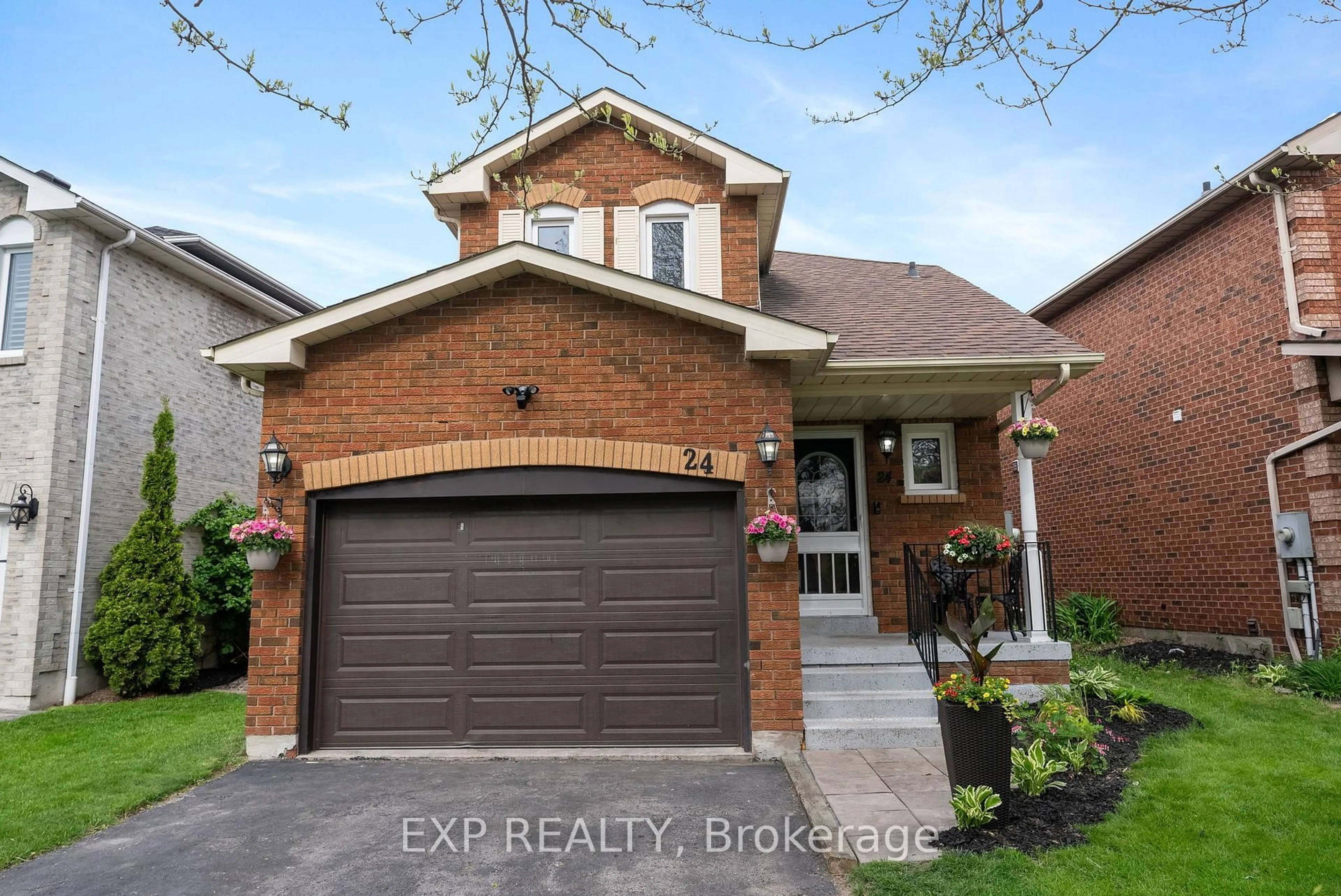 Home with brick exterior material, street for 24 Glenmore Dr, Whitby Ontario L1N 9J3