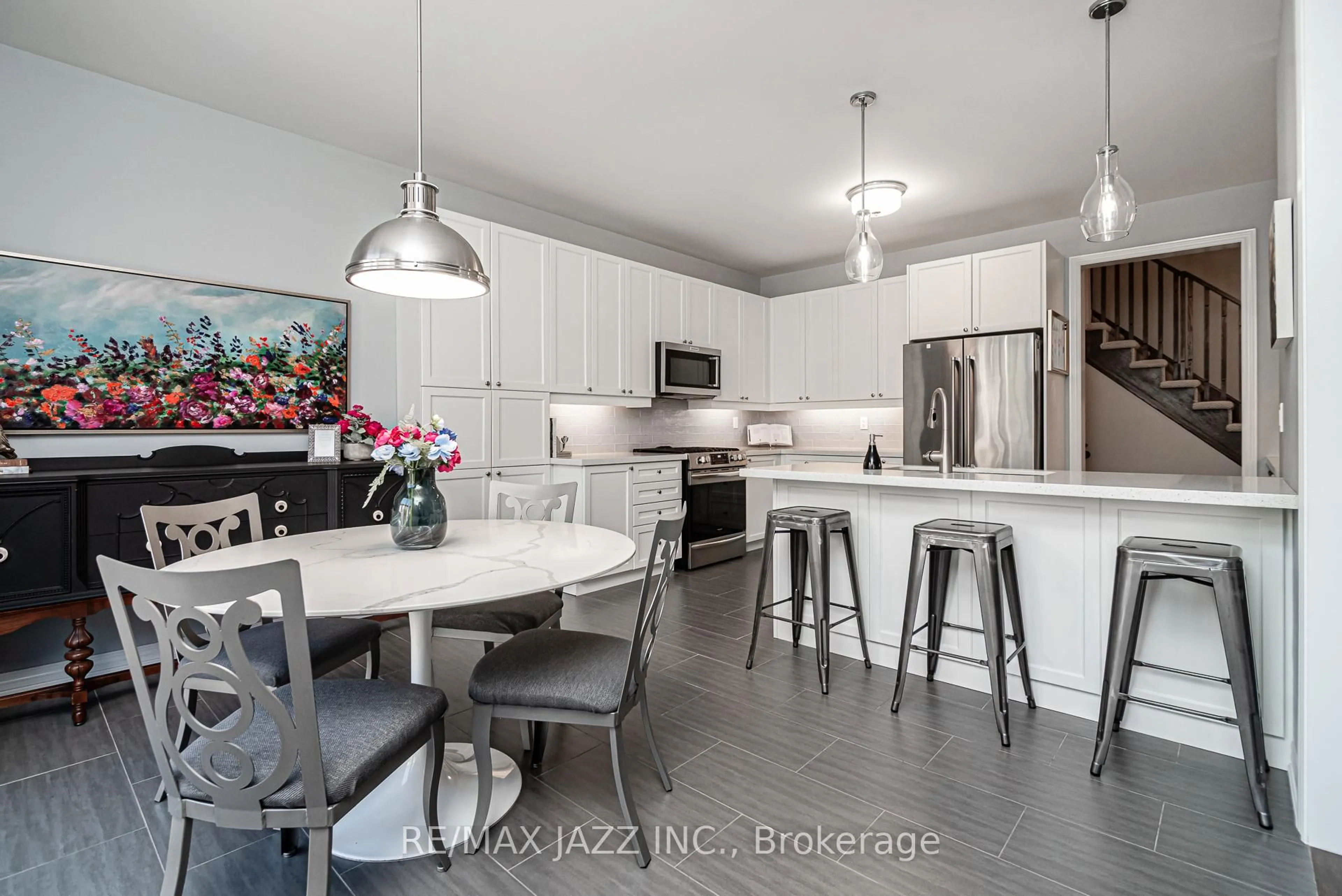Open concept kitchen, ceramic/tile floor for 176 Dance Act Ave, Oshawa Ontario L1L 0H4