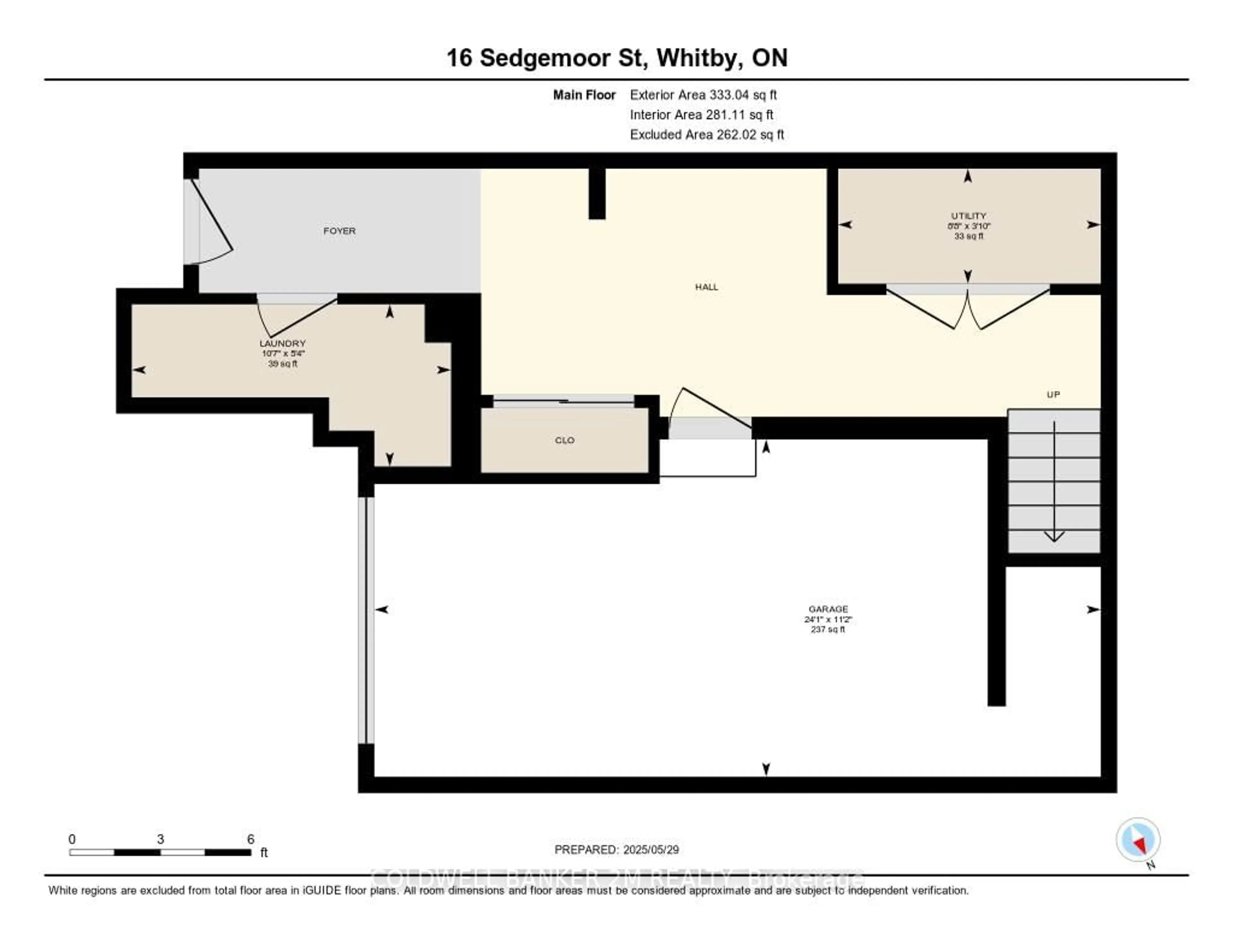 Floor plan for 16 Sedgemoor St, Whitby Ontario L1P 0M3