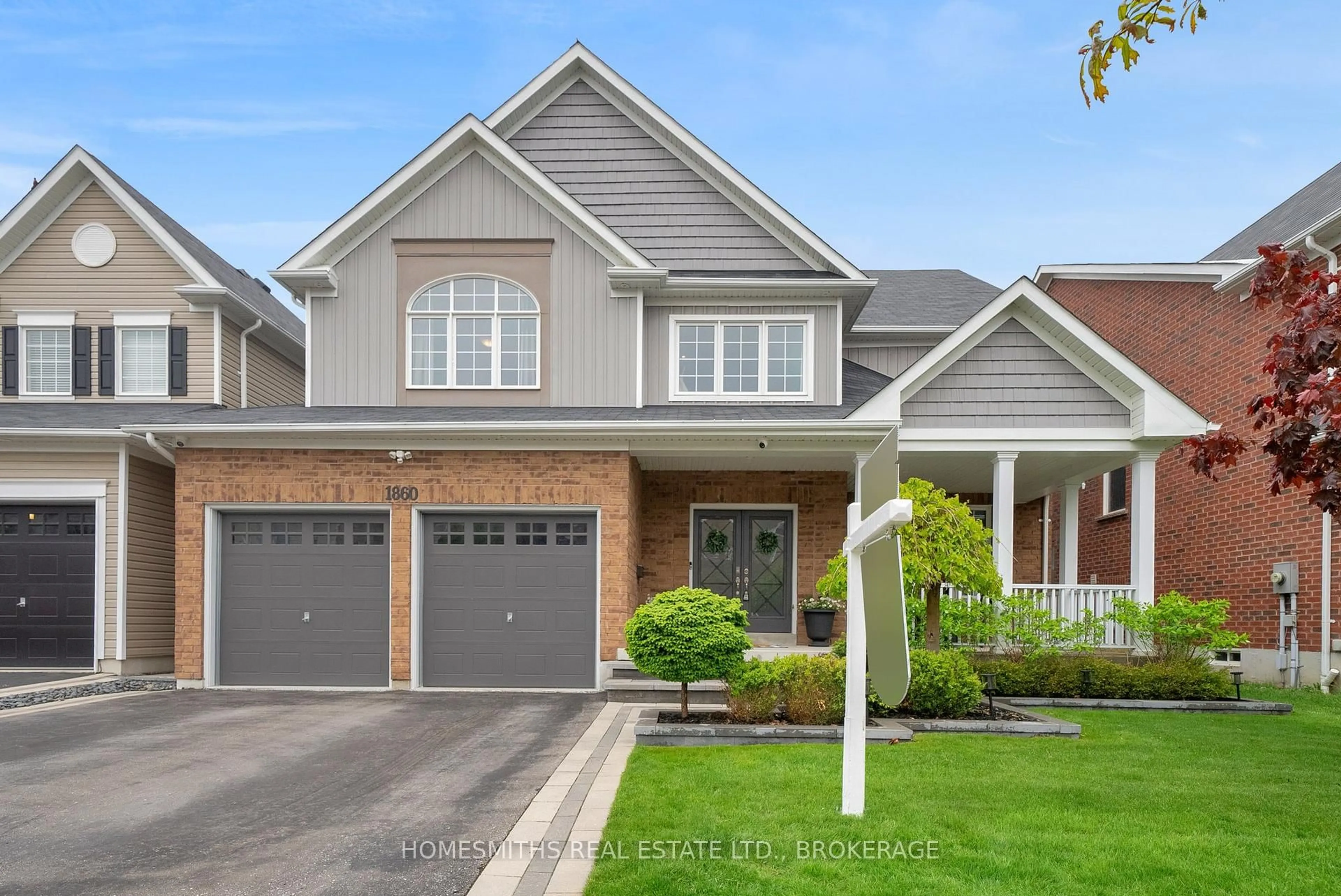Home with brick exterior material, street for 1860 Arborwood Dr, Oshawa Ontario L1K 0R3