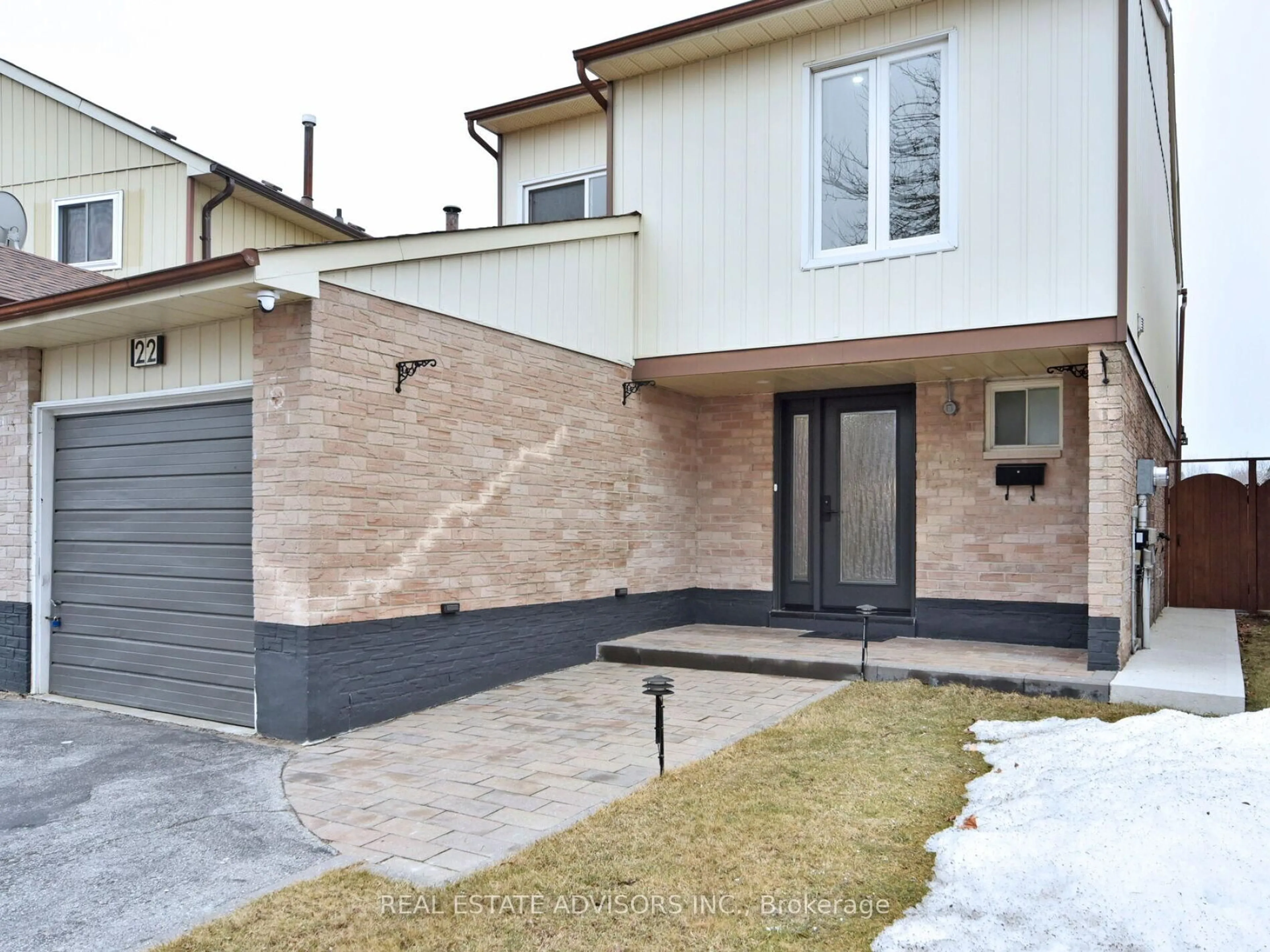 Home with brick exterior material, street for 22 Caronia Sq, Toronto Ontario M1B 2Z8