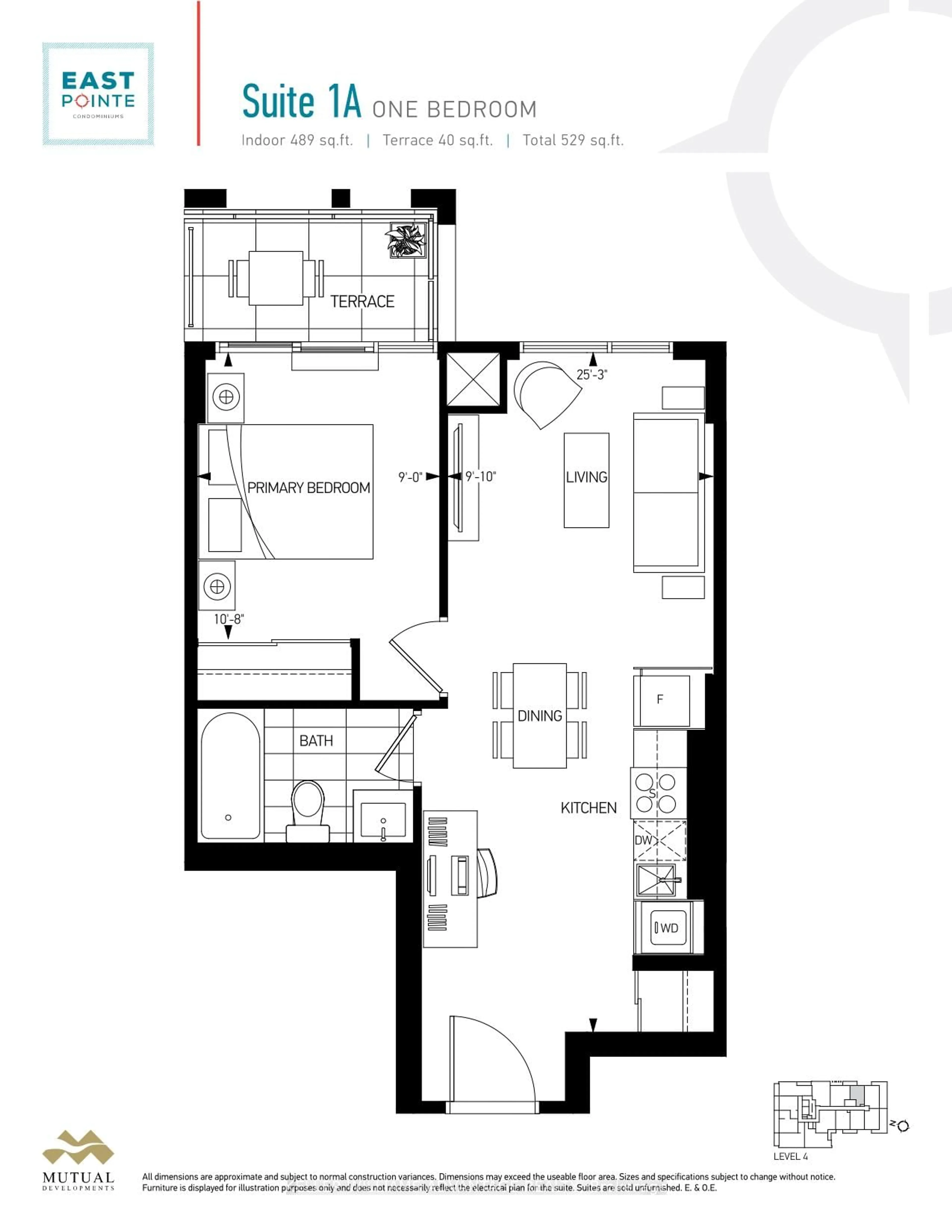 Floor plan for 4569 Kingston Rd #411, Toronto Ontario M1E 0C7