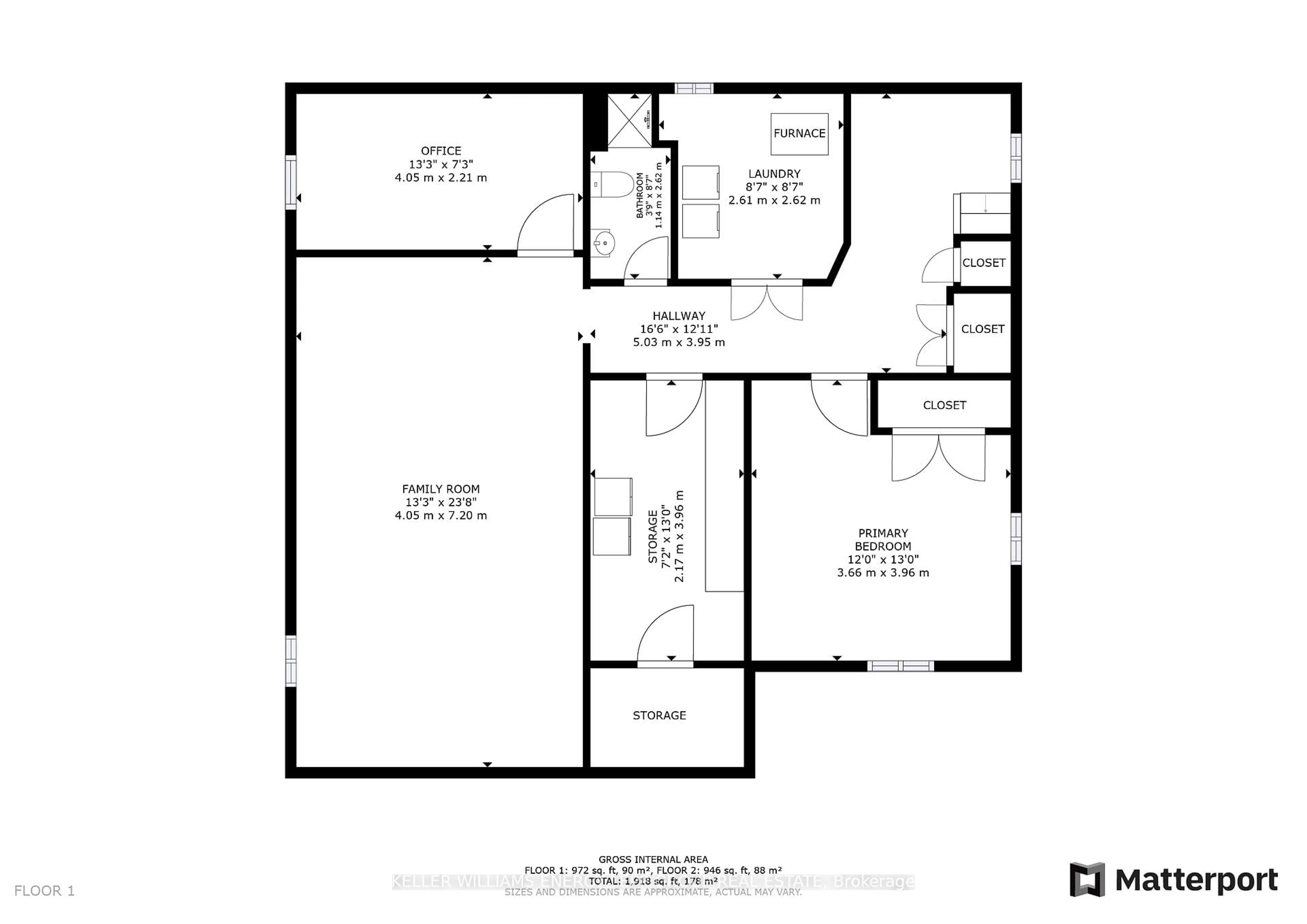 Floor plan for 265 Poplar St, Oshawa Ontario L1H 6P6
