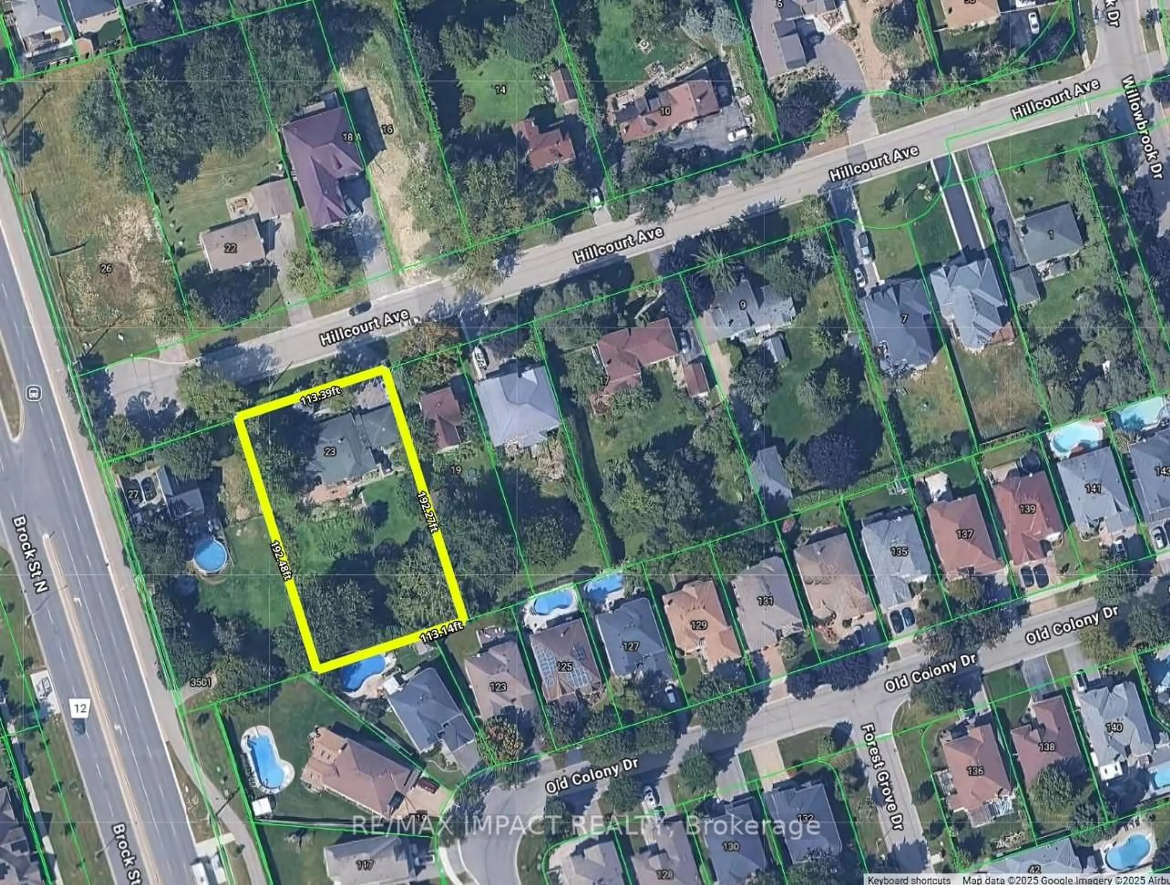 A pic from outside/outdoor area/front of a property/back of a property/a pic from drone, street for 23 Hillcourt Ave, Whitby Ontario L1R 2T9