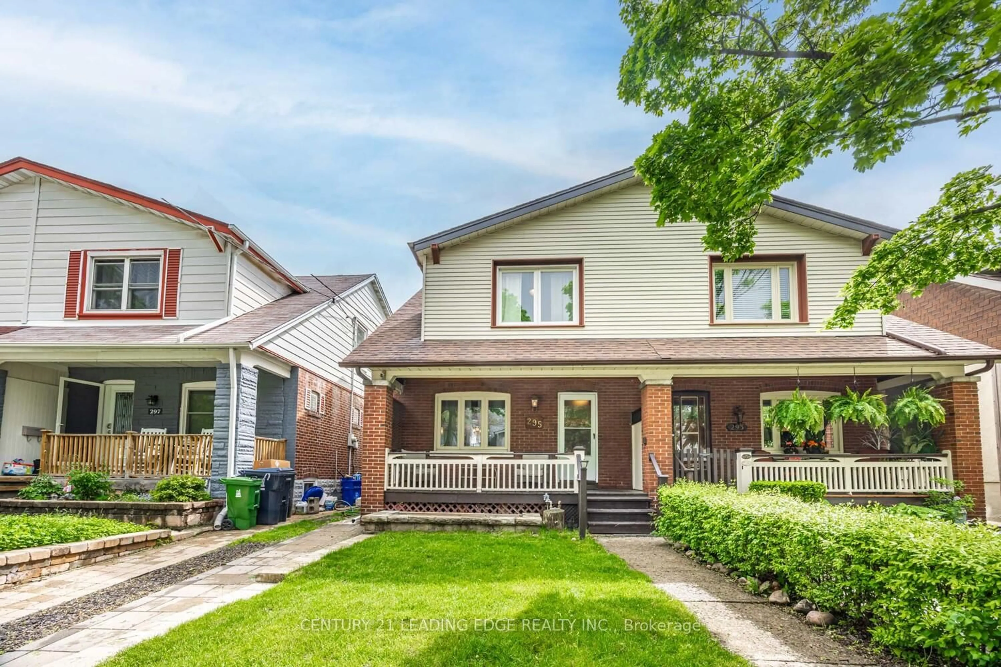 Home with brick exterior material, street for 295 Monarch Park Ave, Toronto Ontario M4J 4T2