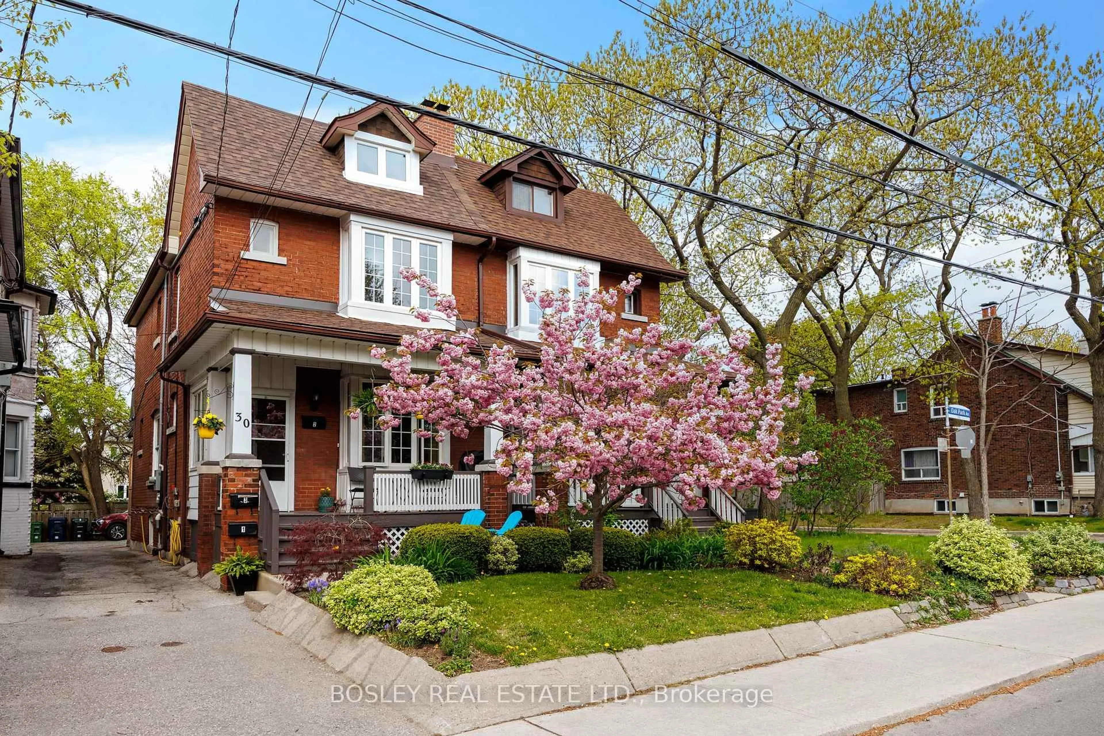 Home with brick exterior material, street for 30 Oak Park Ave, Toronto Ontario M4C 4L7