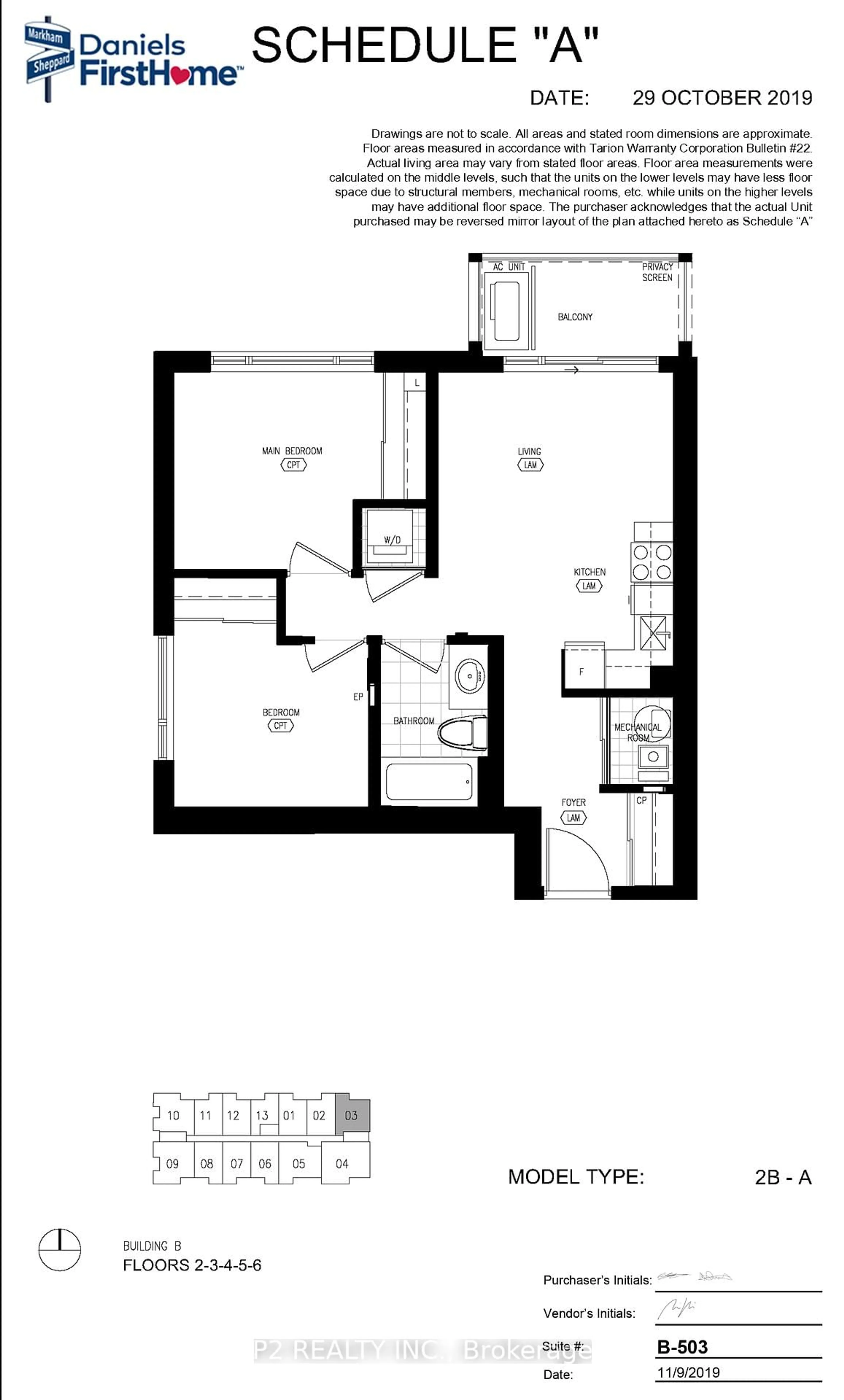 Floor plan for 5131 Sheppard Ave #503, Toronto Ontario M1B 0C9