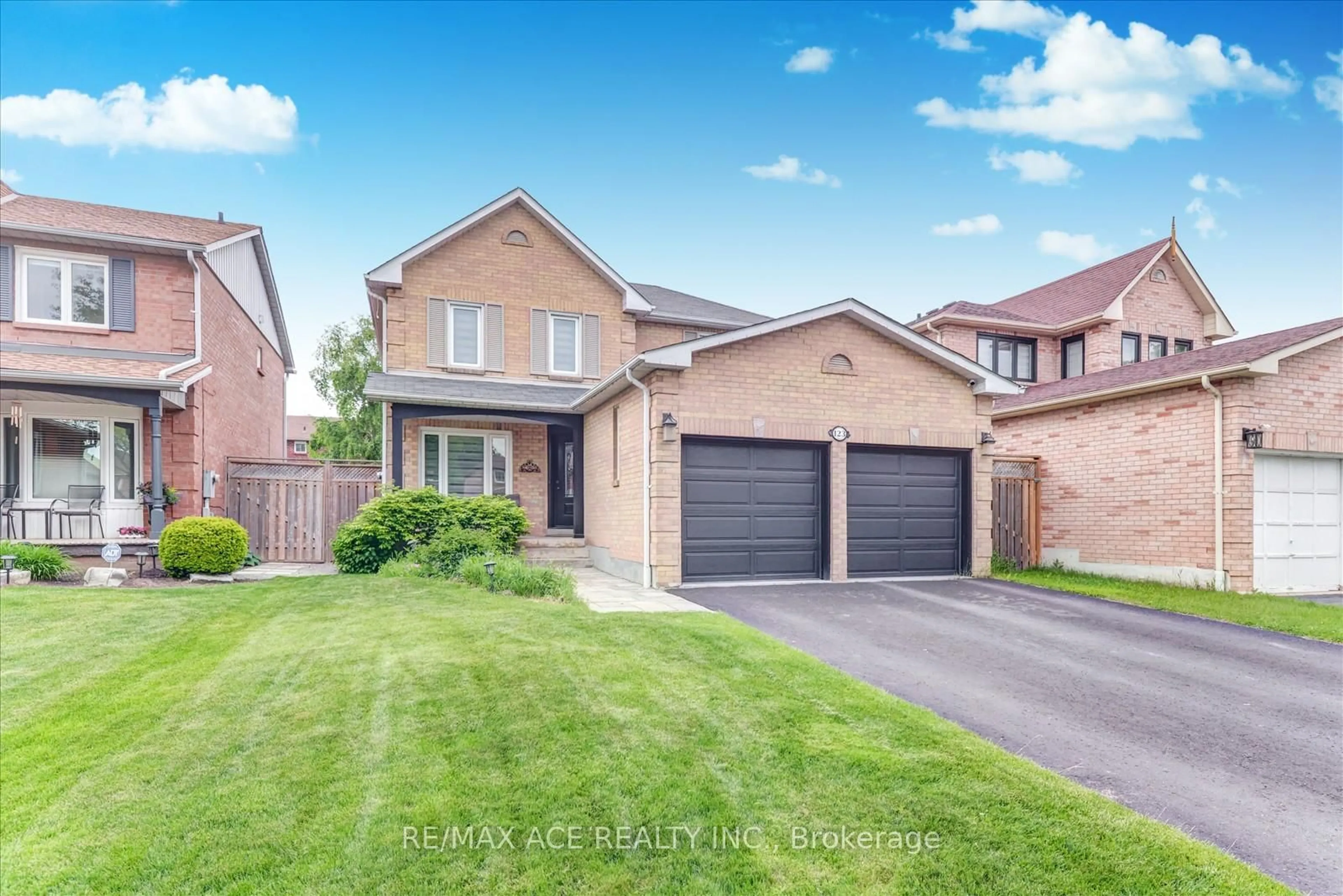 Home with brick exterior material, street for 123 Sullivan Dr, Ajax Ontario L1T 3P4