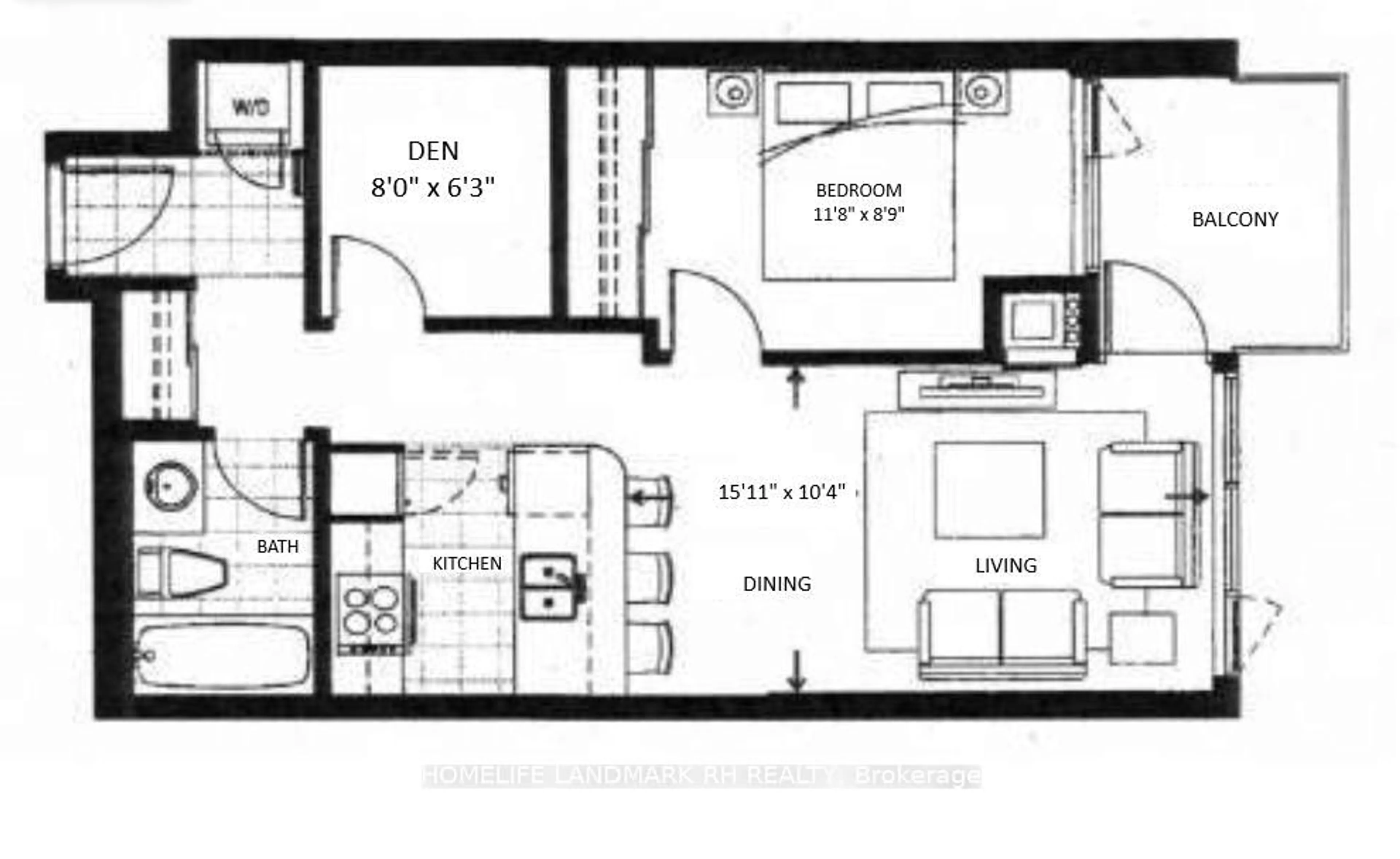 Floor plan for 190 Borough Dr #3311, Toronto Ontario M1P 0B6