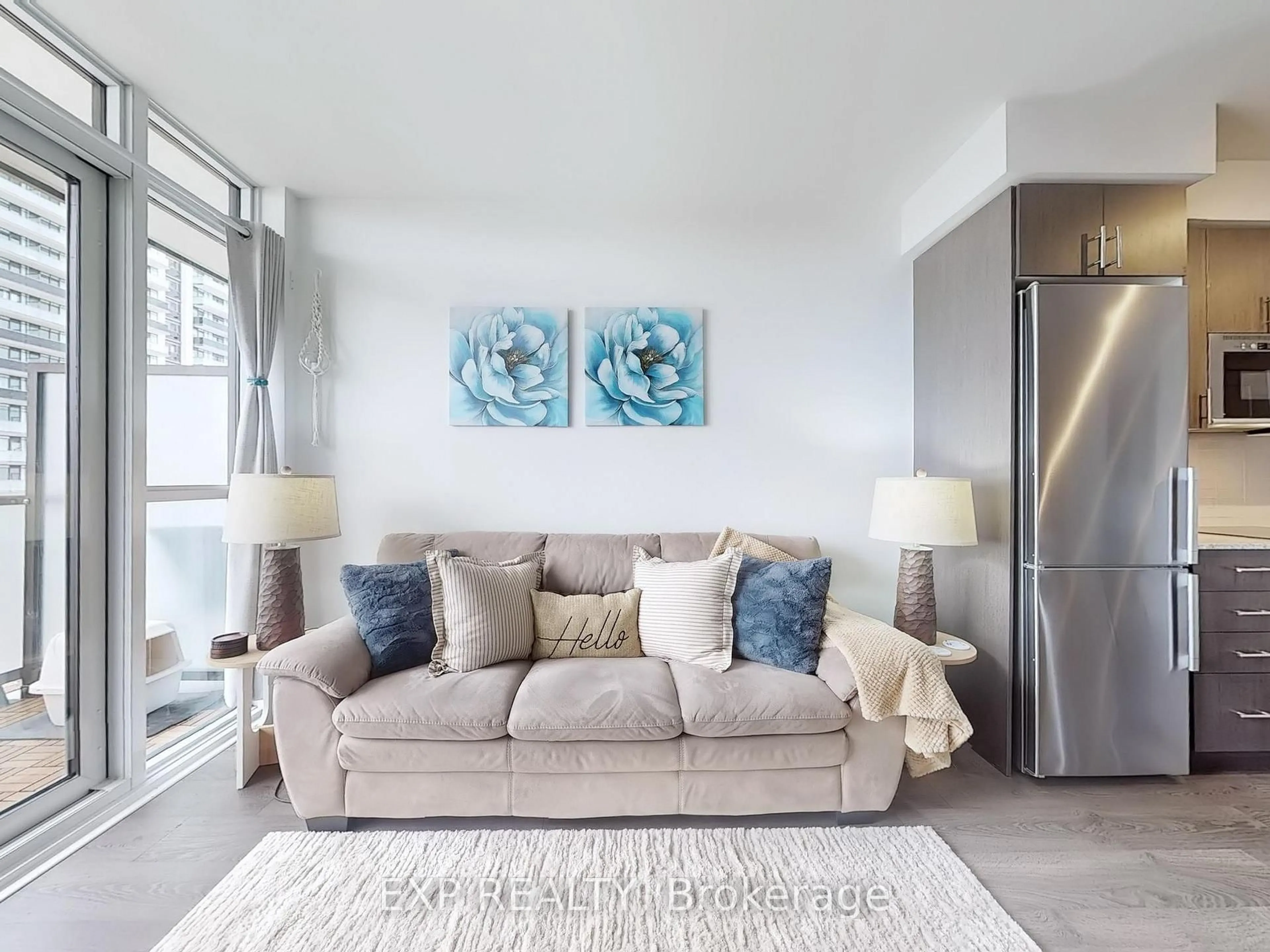 Living room with furniture, unknown for 2550 SIMCOE St #712, Oshawa Ontario L1L 0R5
