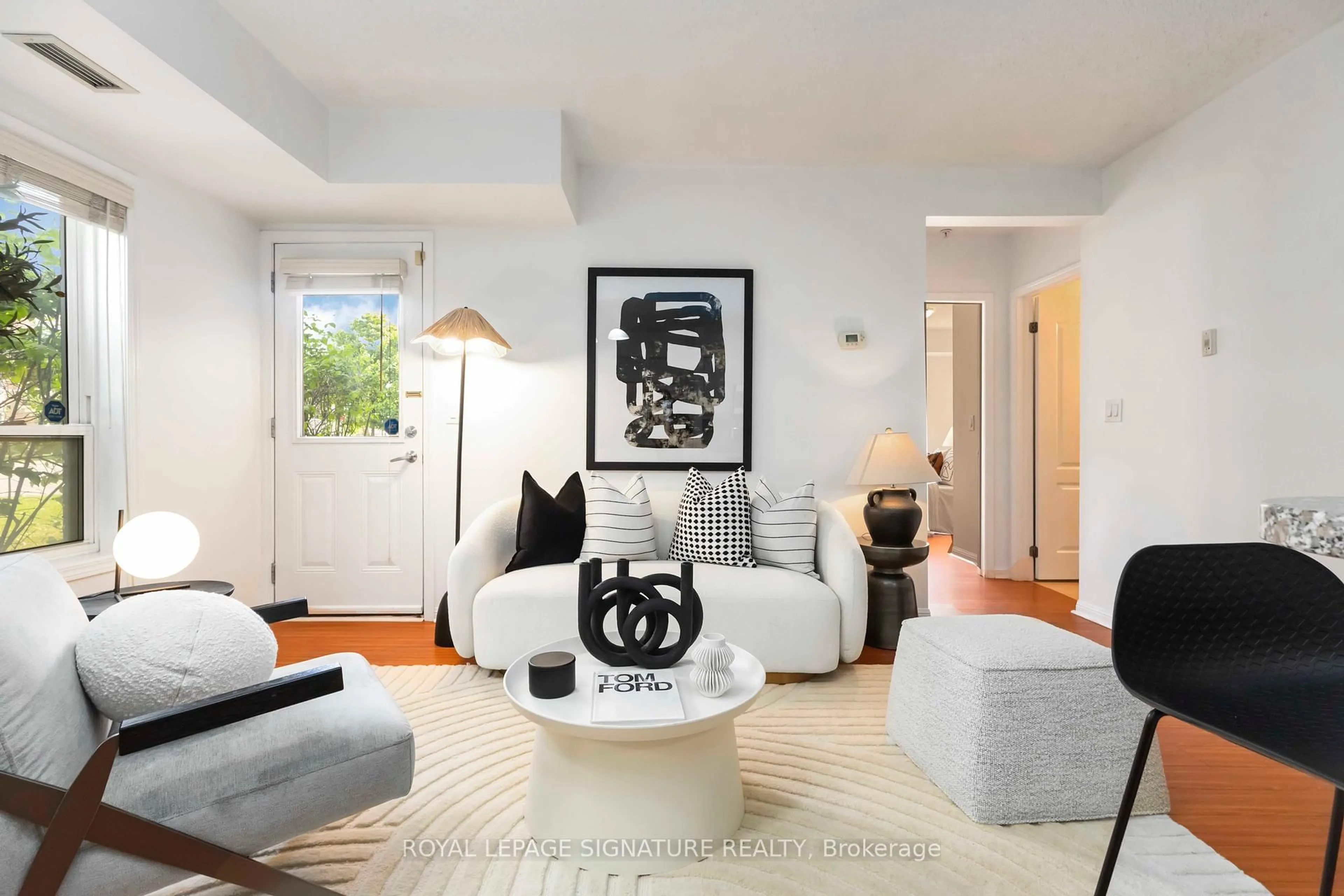 Living room with furniture, unknown for 60 Mendelssohn St #121, Toronto Ontario M1L 0G9
